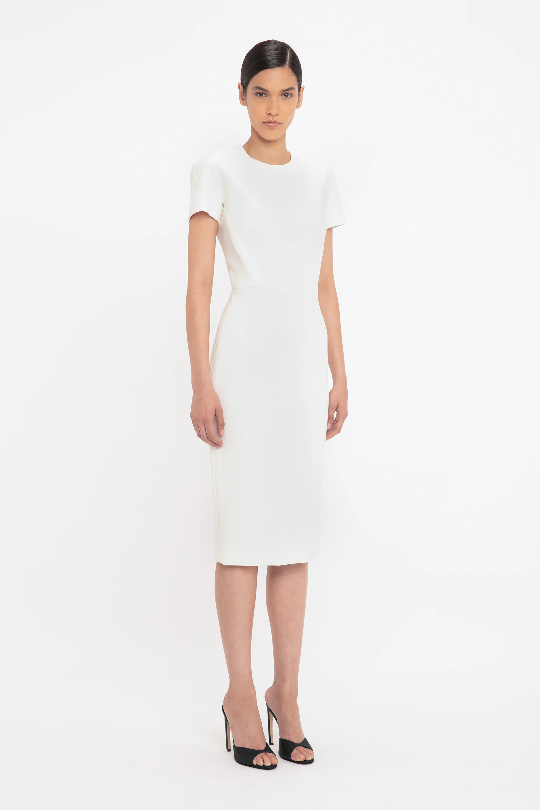 Claude Midi Dress In Ivory