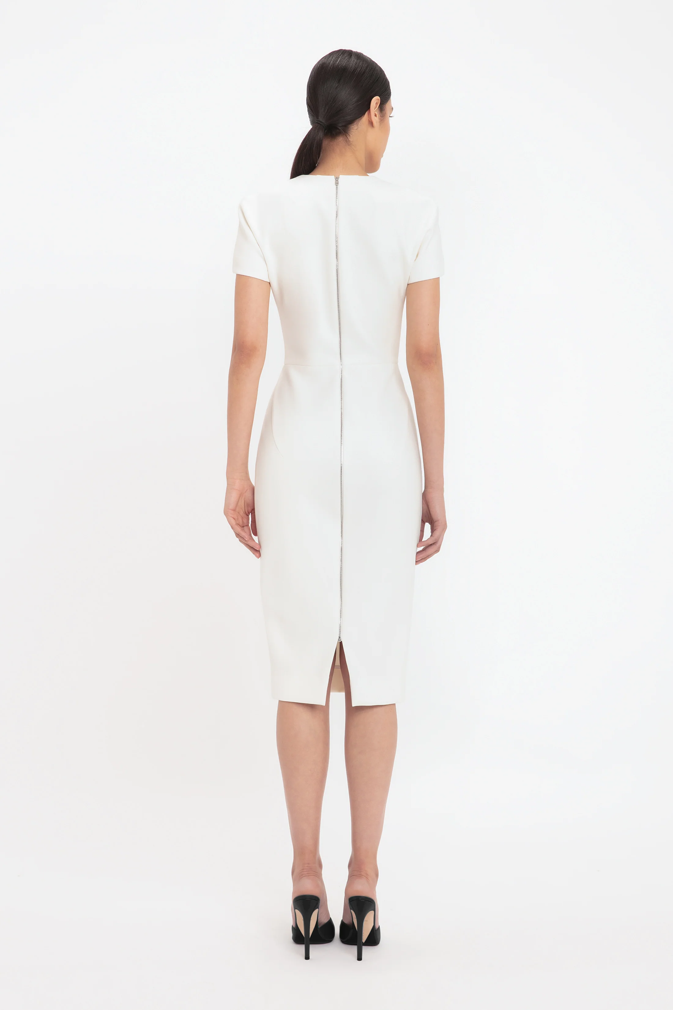 Claude Midi Dress In Ivory