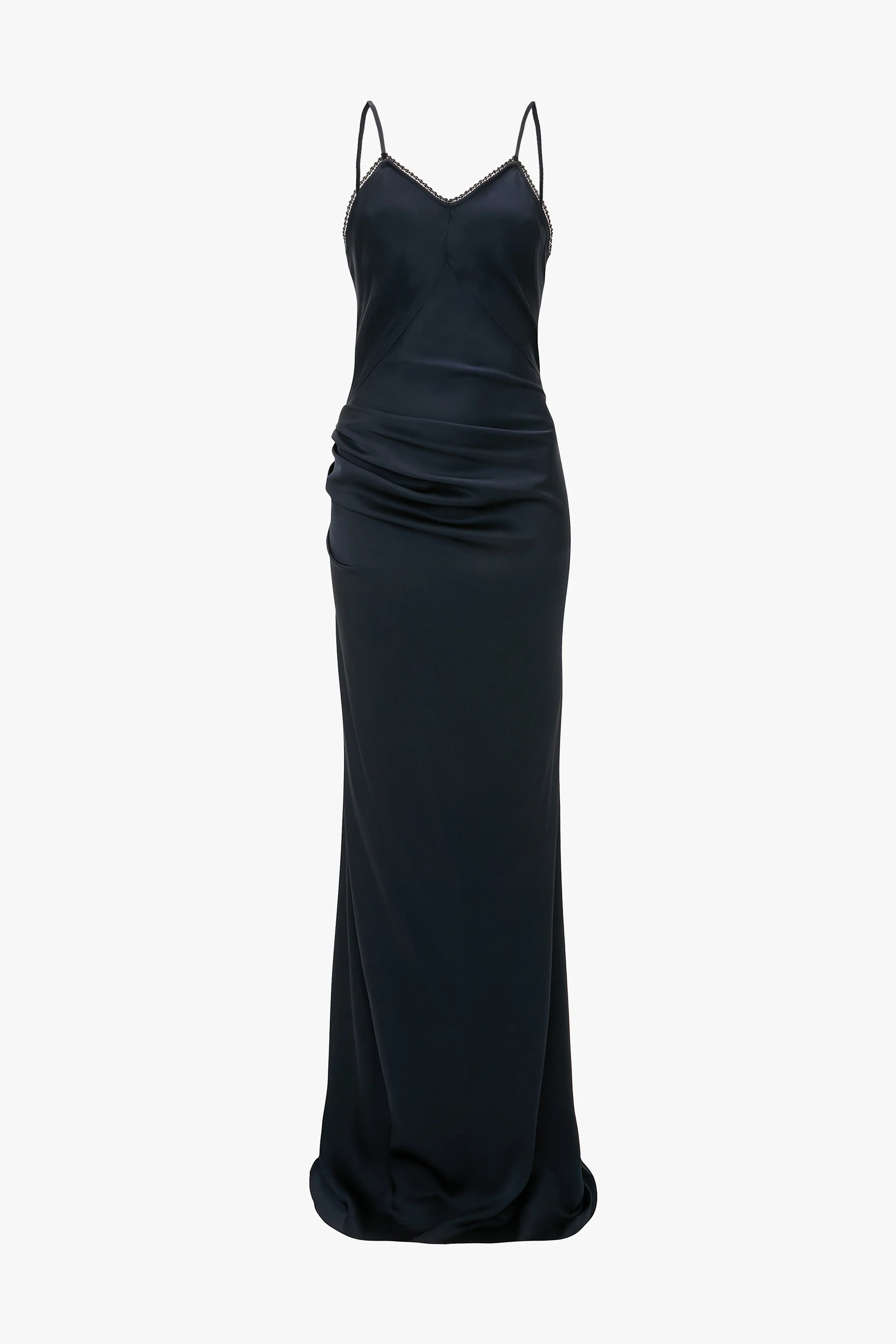 Draped Lace Dress In Midnight