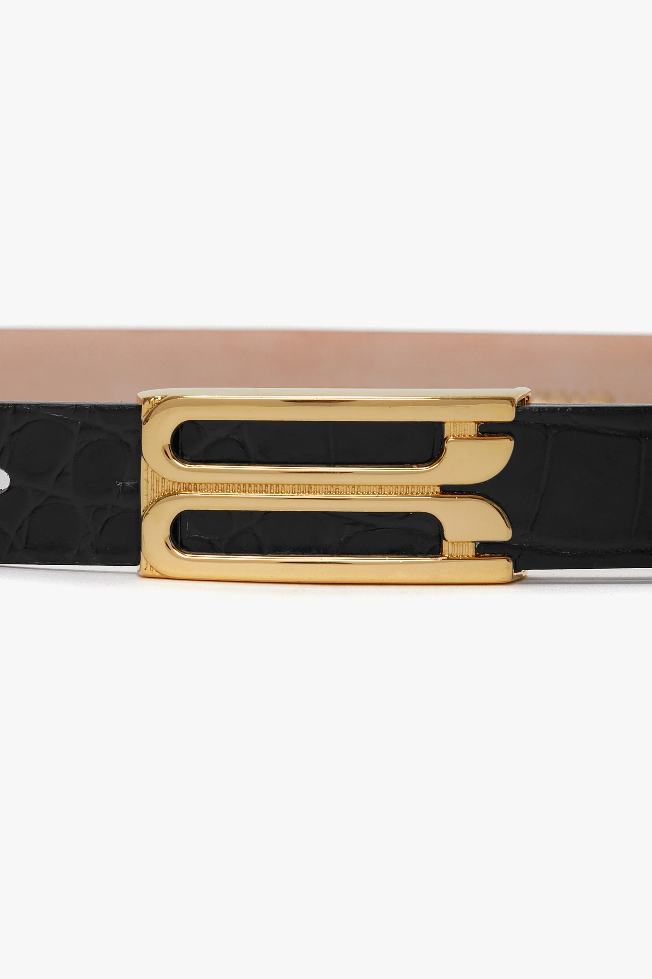 Dorian Frame Belt Croc Embossed Leather