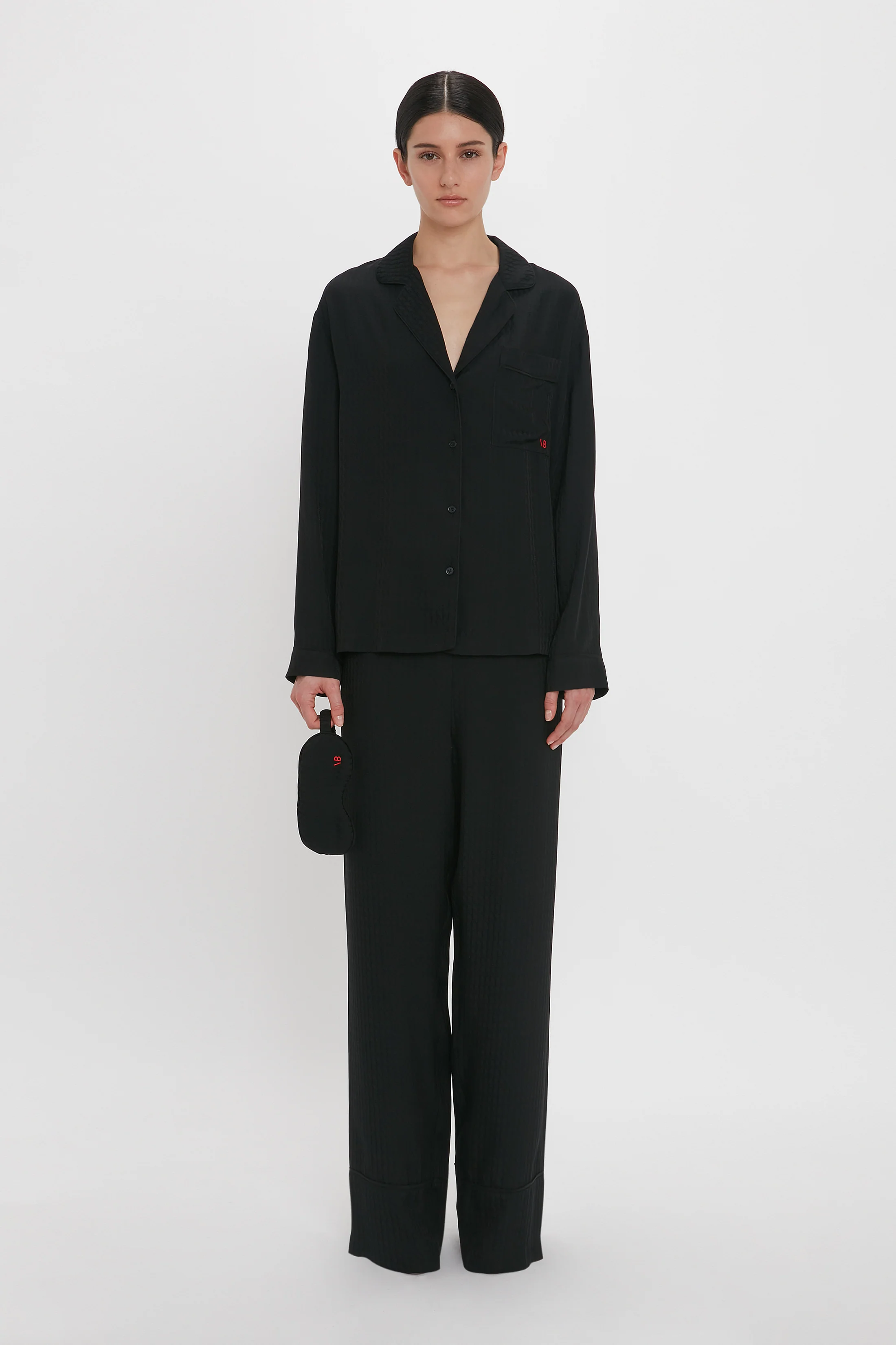 VB Monogram Pyjama Sleep Set In Black