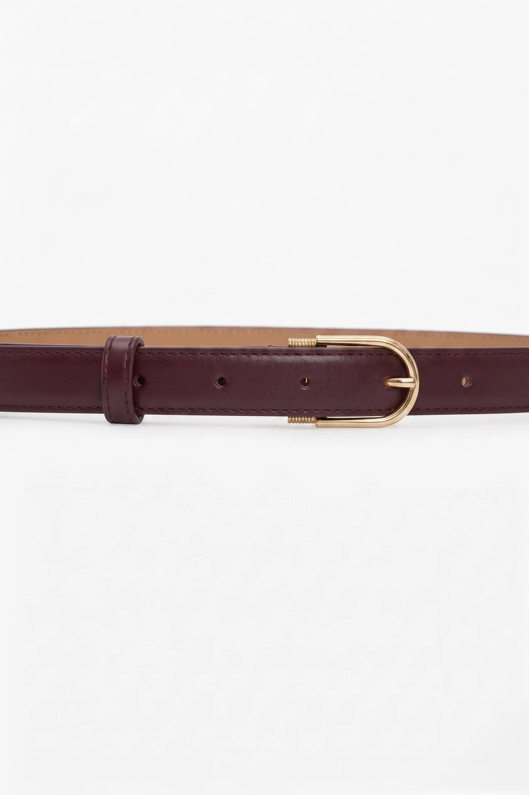 Dorian B Finite Belt In Dark Burgundy Soft Leather