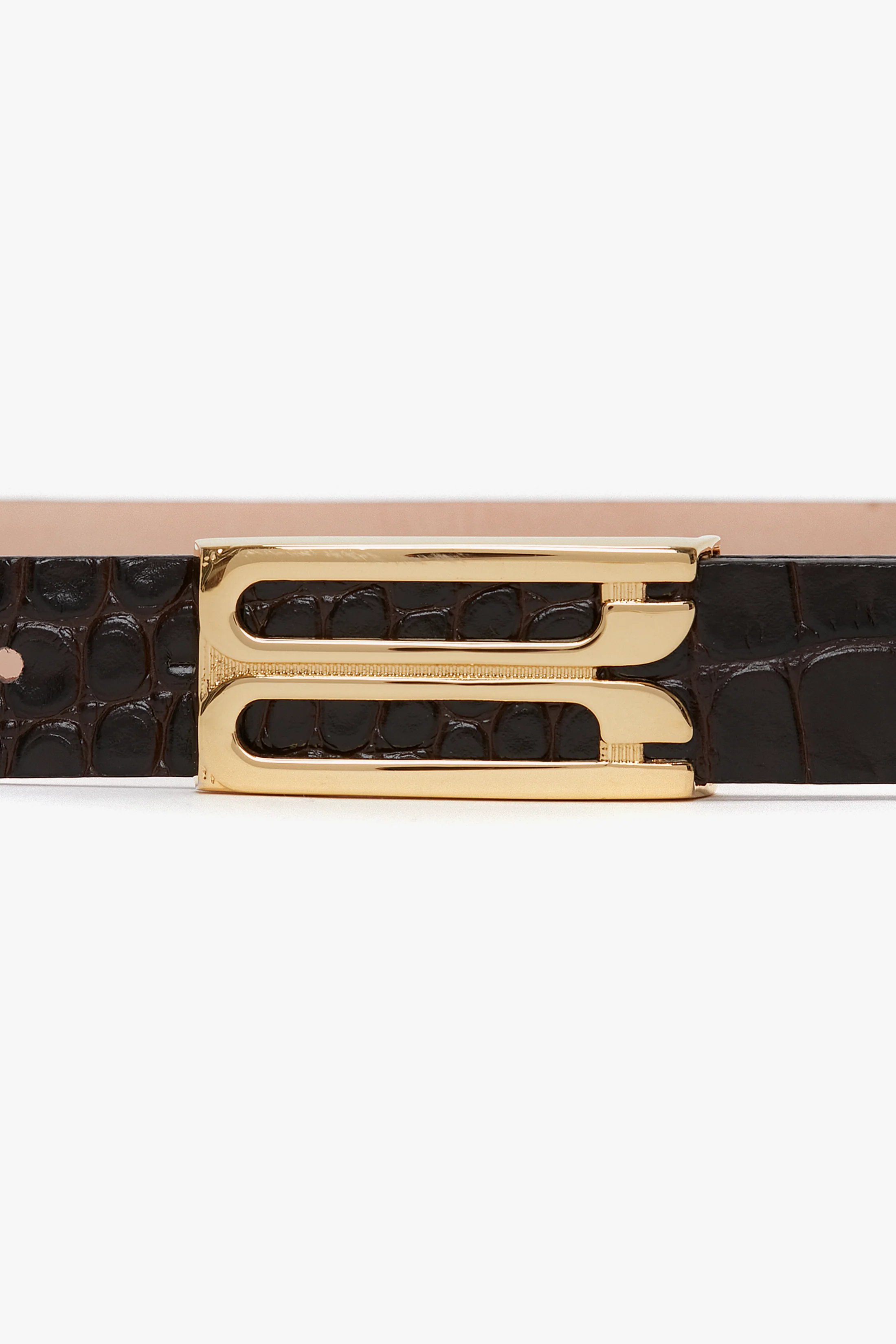 Dorian Frame Belt Croc Embossed Leather