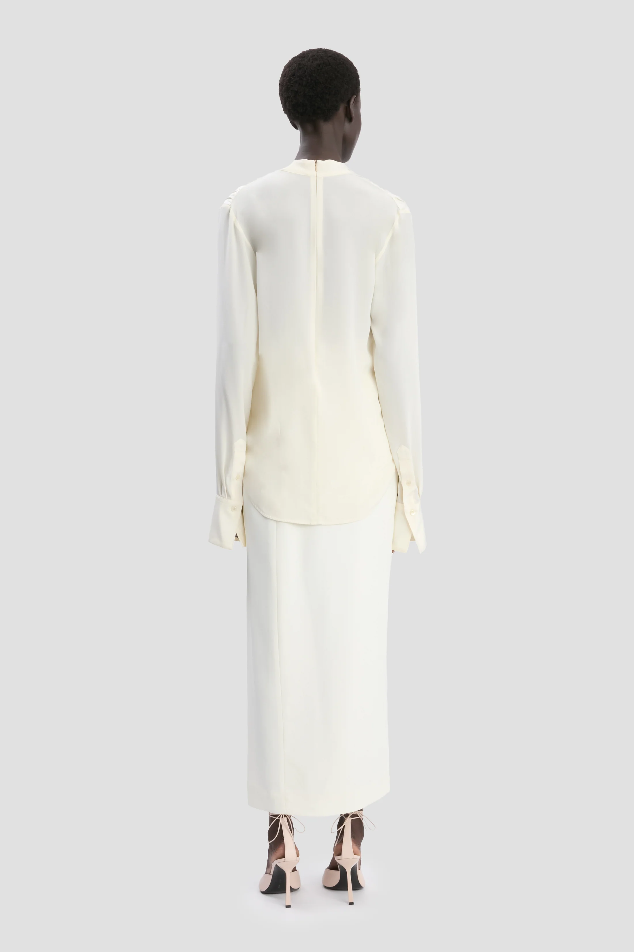 V-Neck Top In Ivory