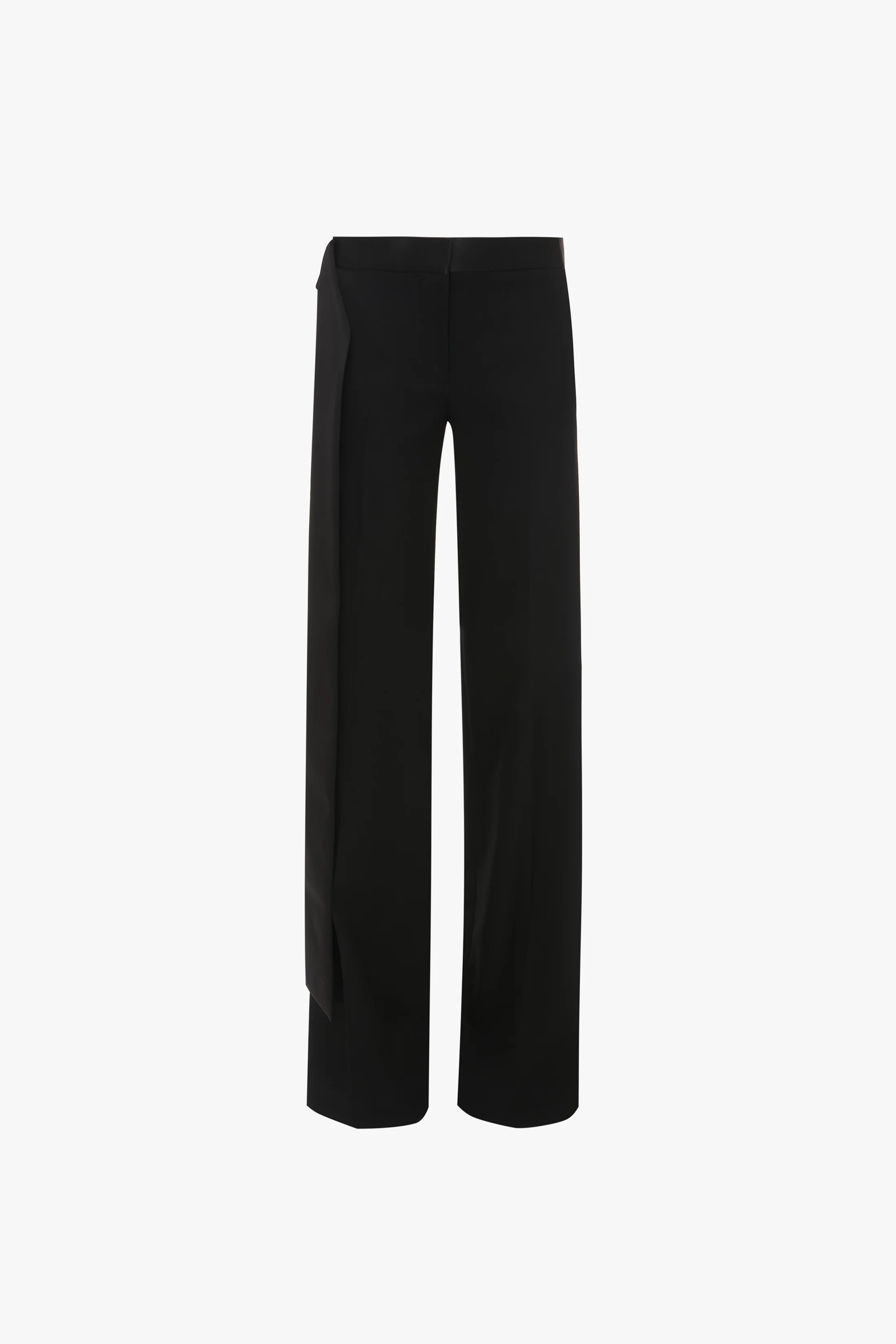 Satin Waistband Trouser In Black