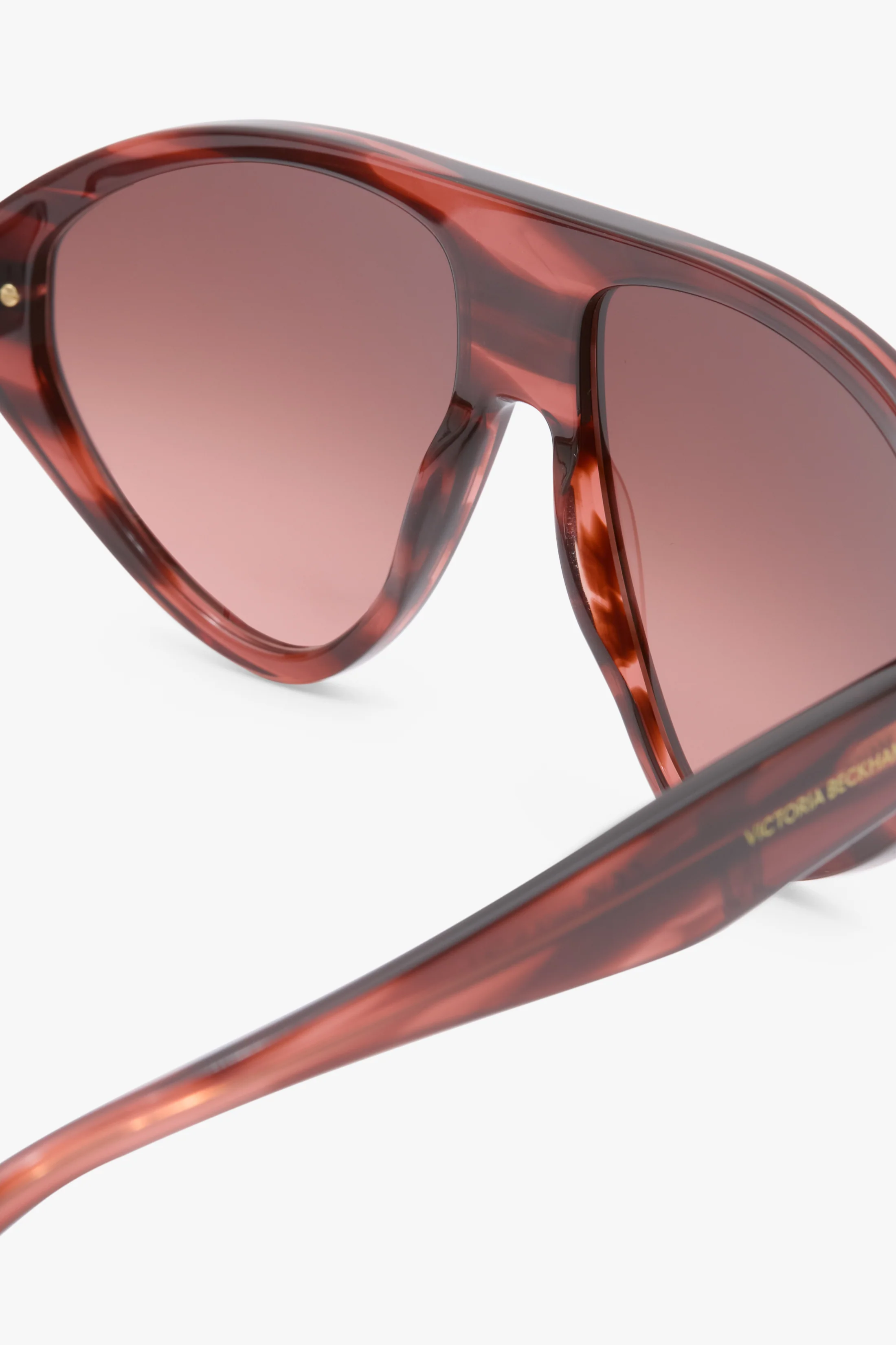 Visor Sunglasses In Striped Wine