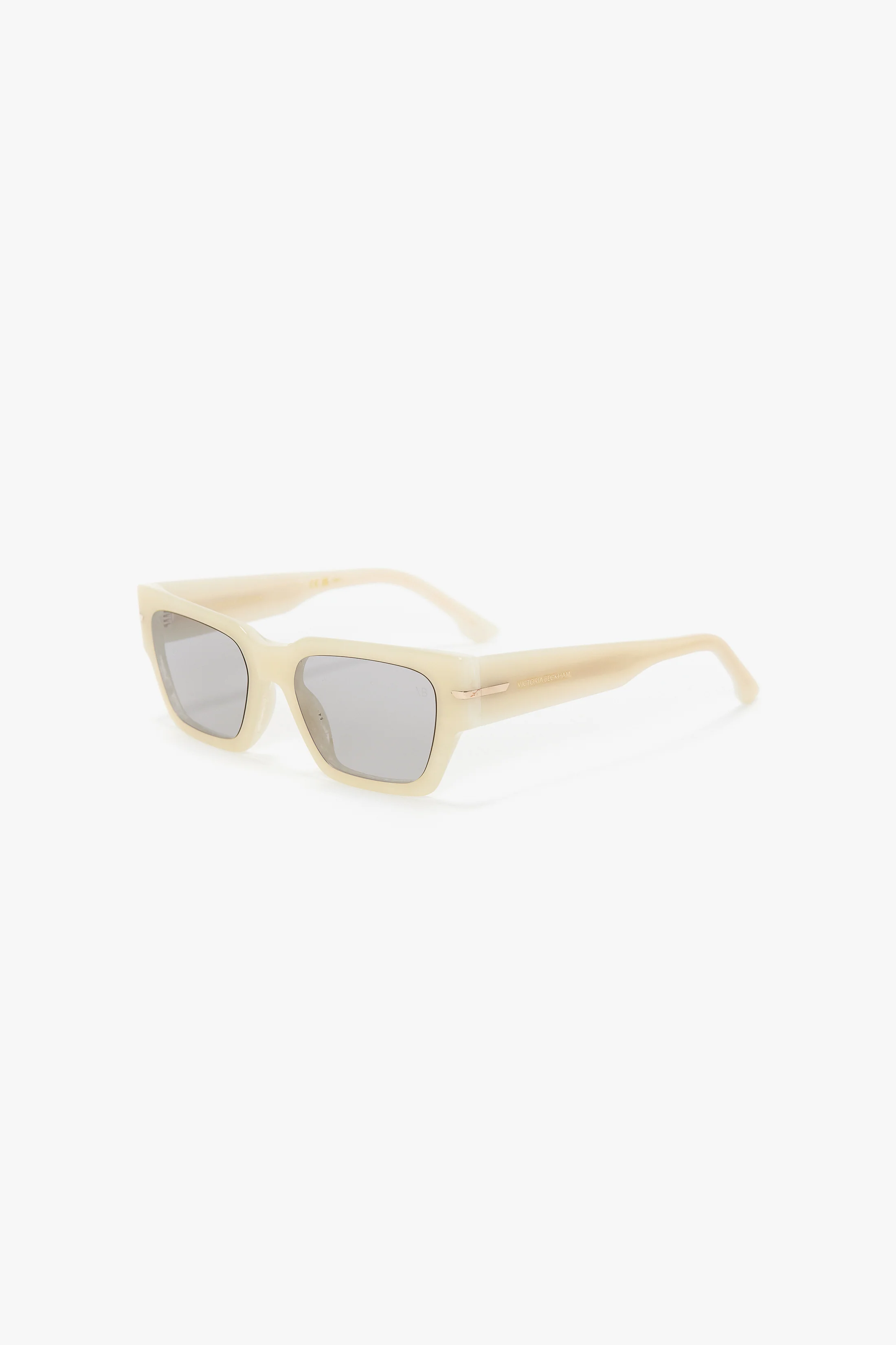 Acetate Sunglasses In Ivory Marble