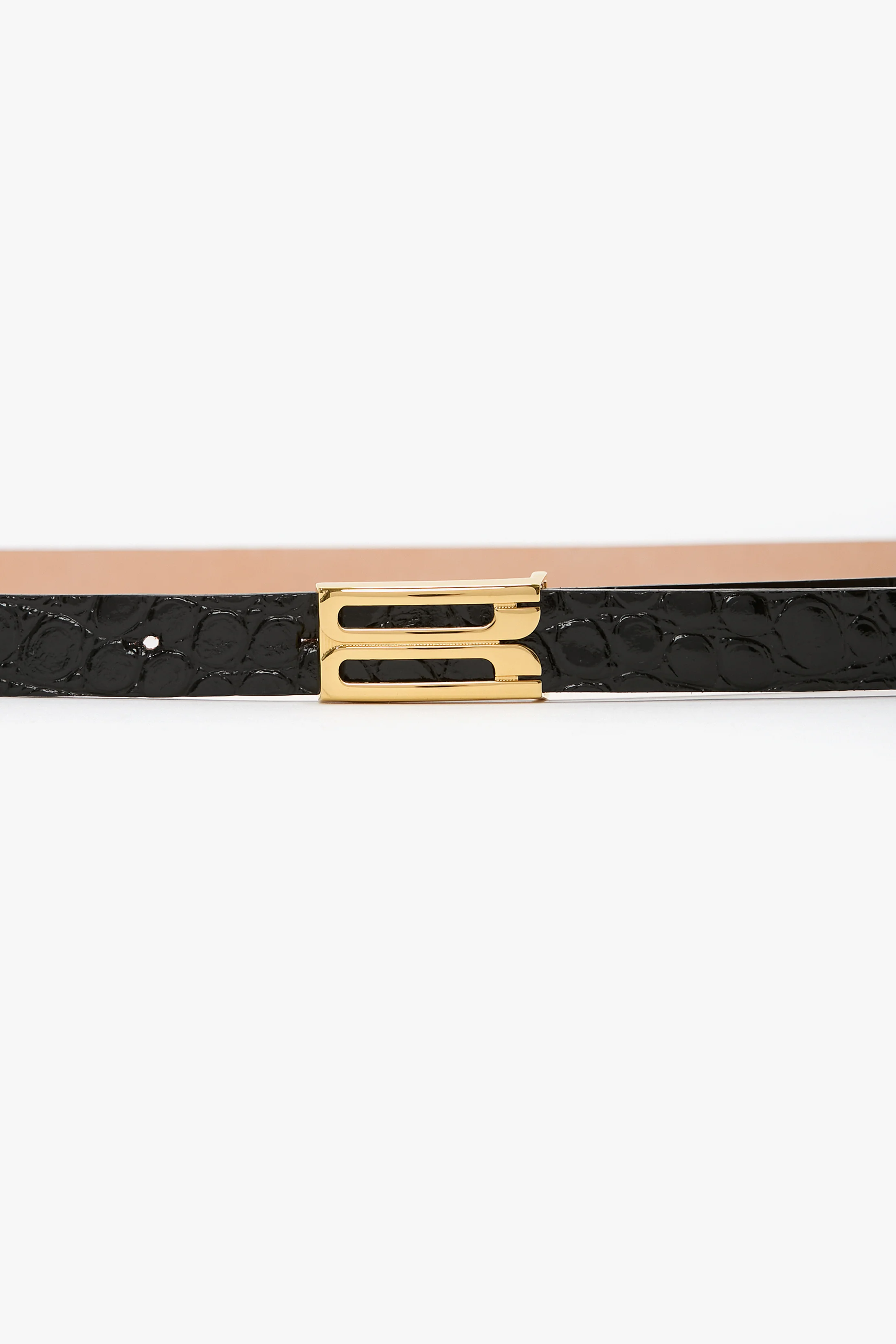 Dorian Frame Belt Micro Croc Embossed Leather