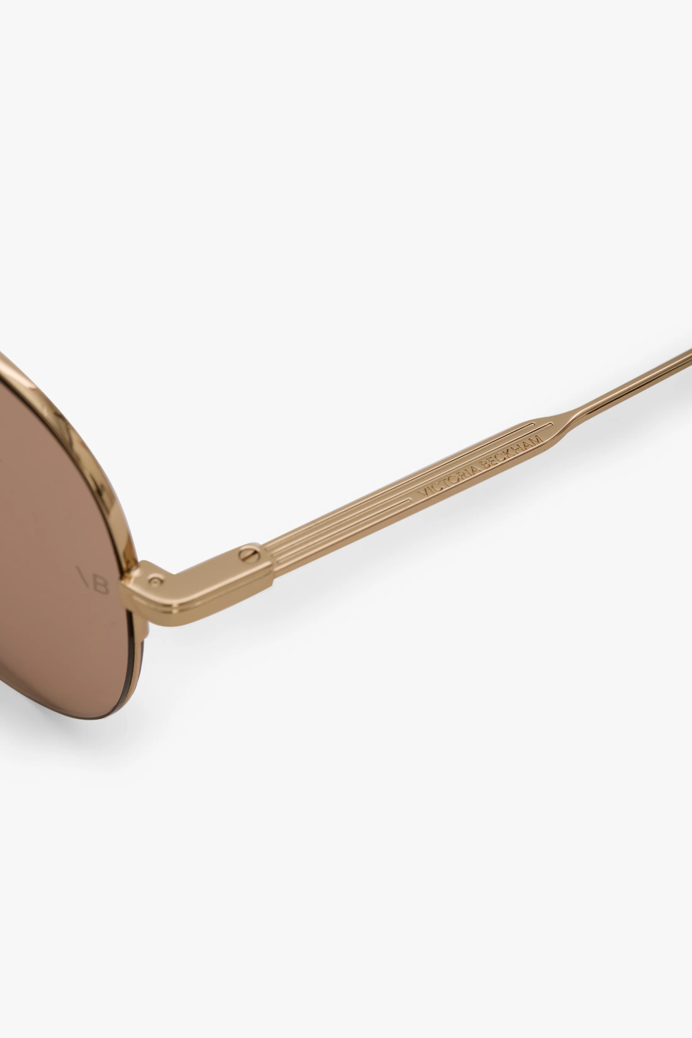 Metal Pilot Sunglass In Gold Blue