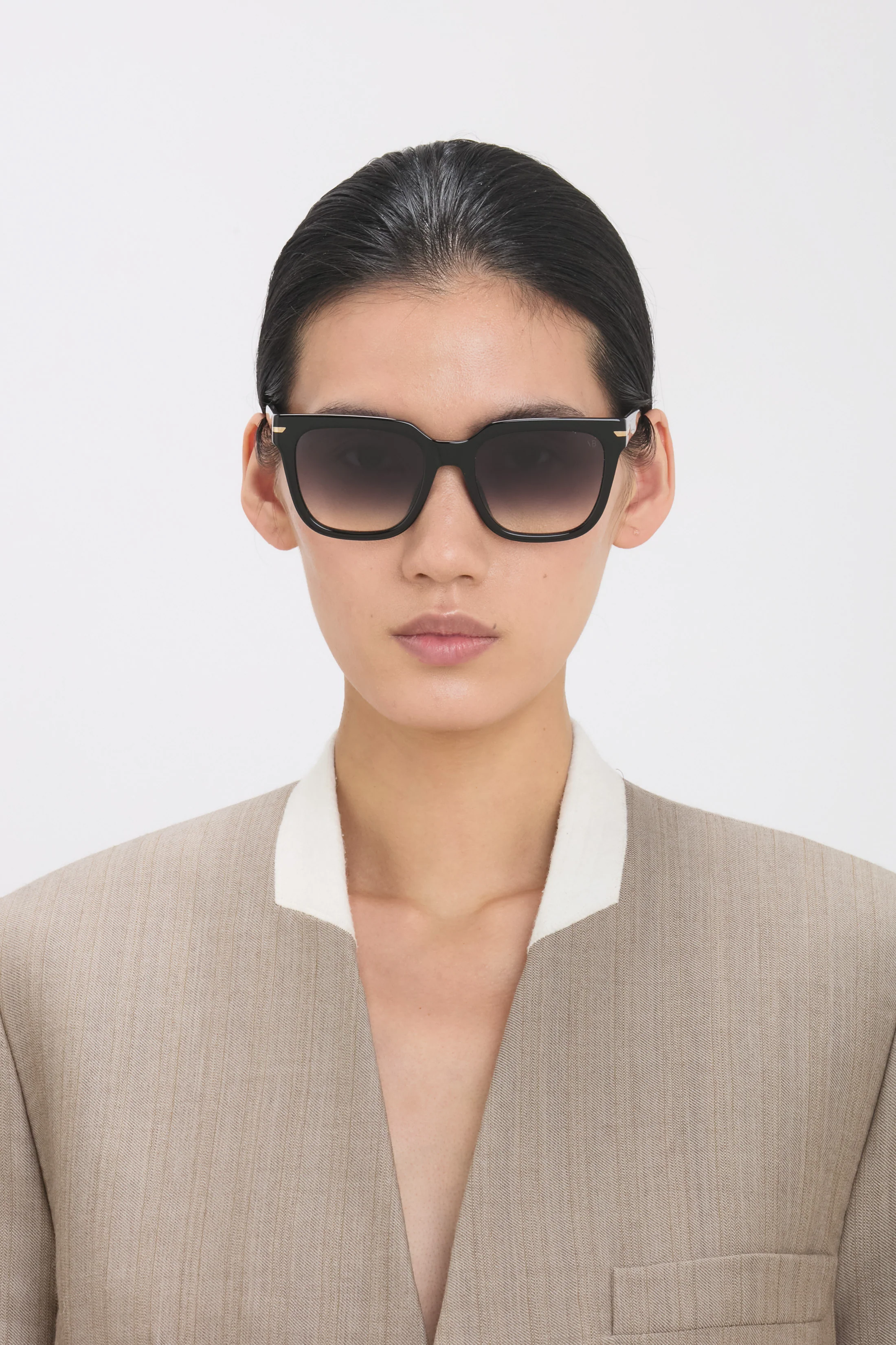 Oversized Acetate Sunglasses in Black