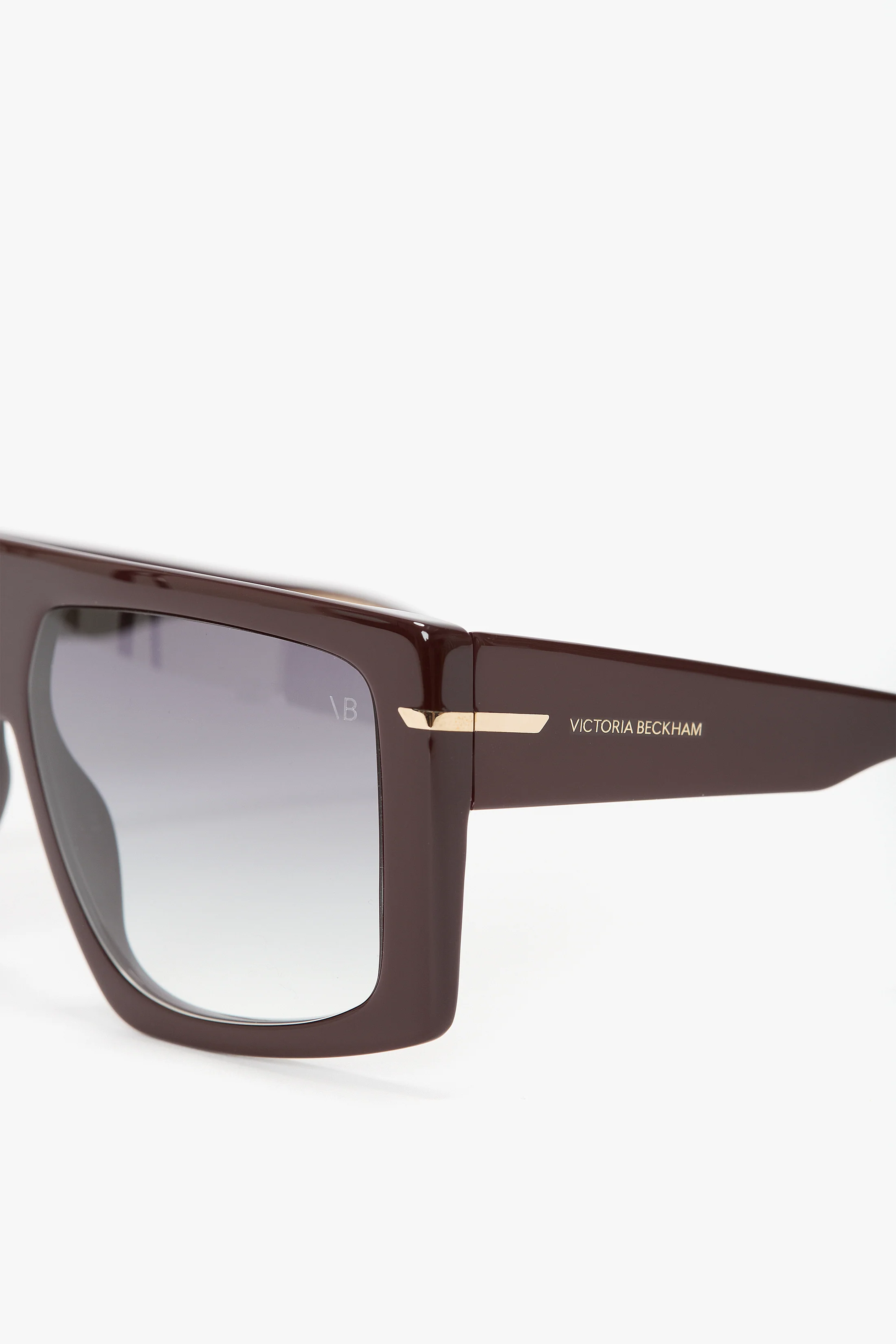 Oversized Flat Top Frame In Burgundy