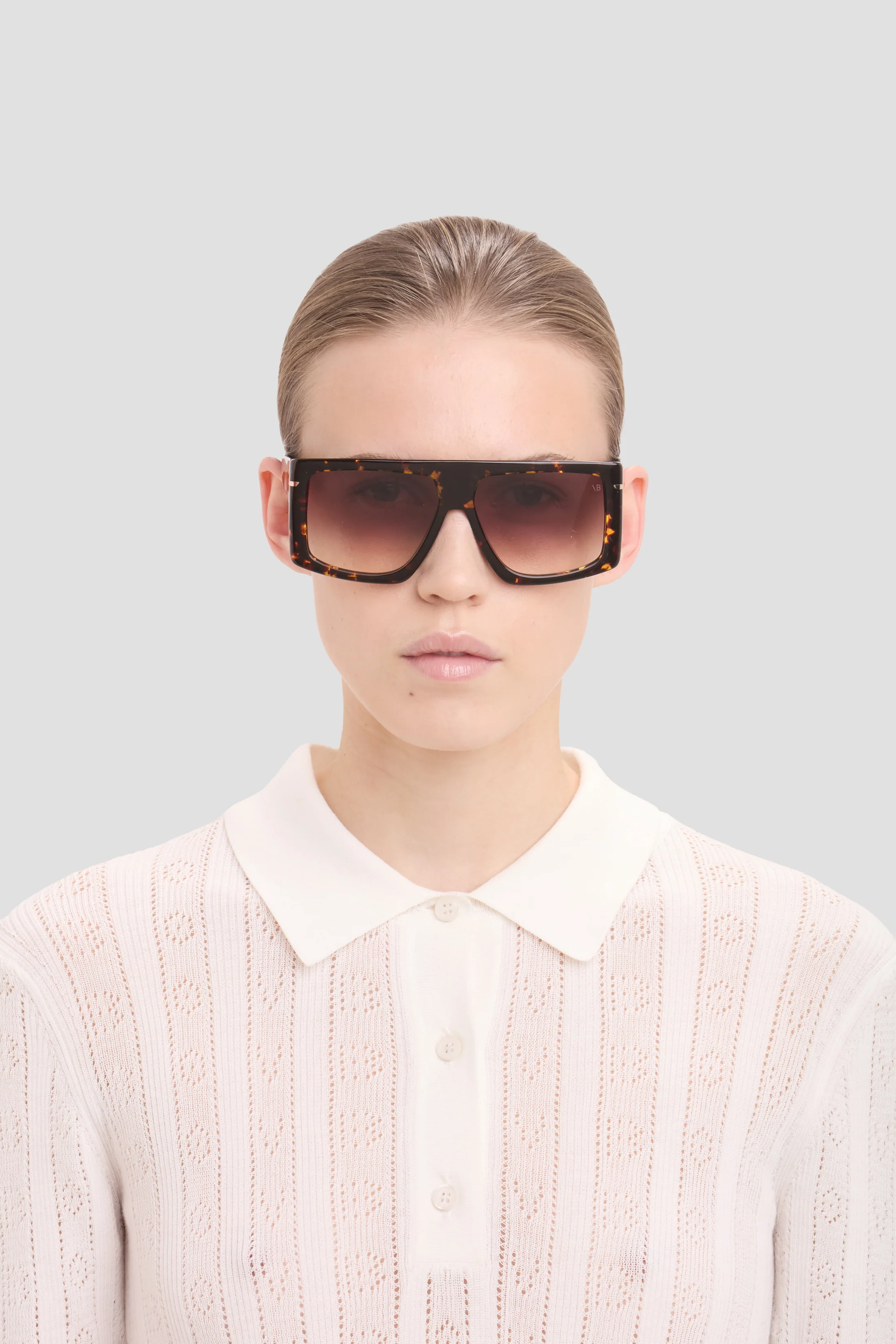 Oversized Flat Top Frame In Havana