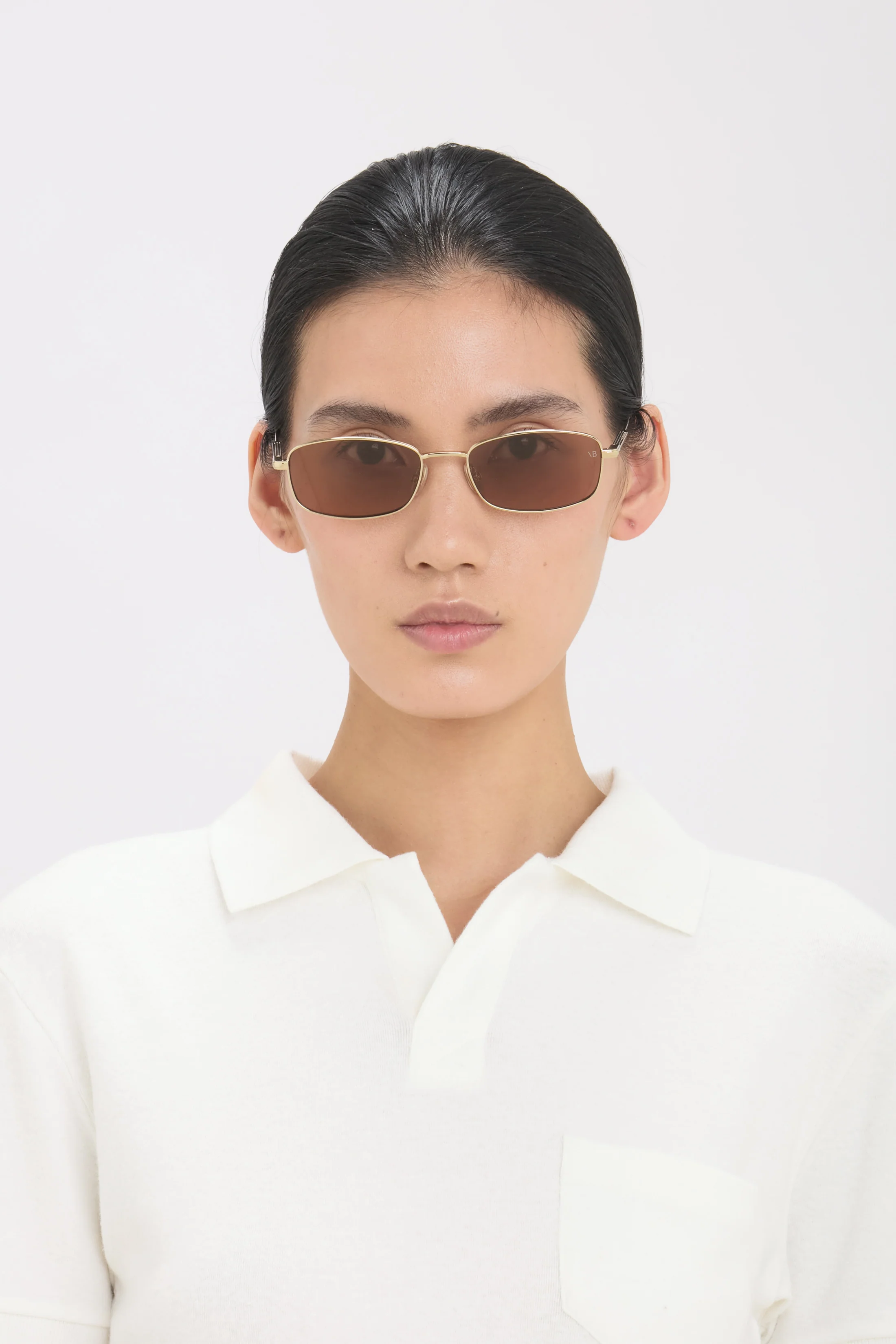 Metal Sunglasses In Gold Honey Havana
