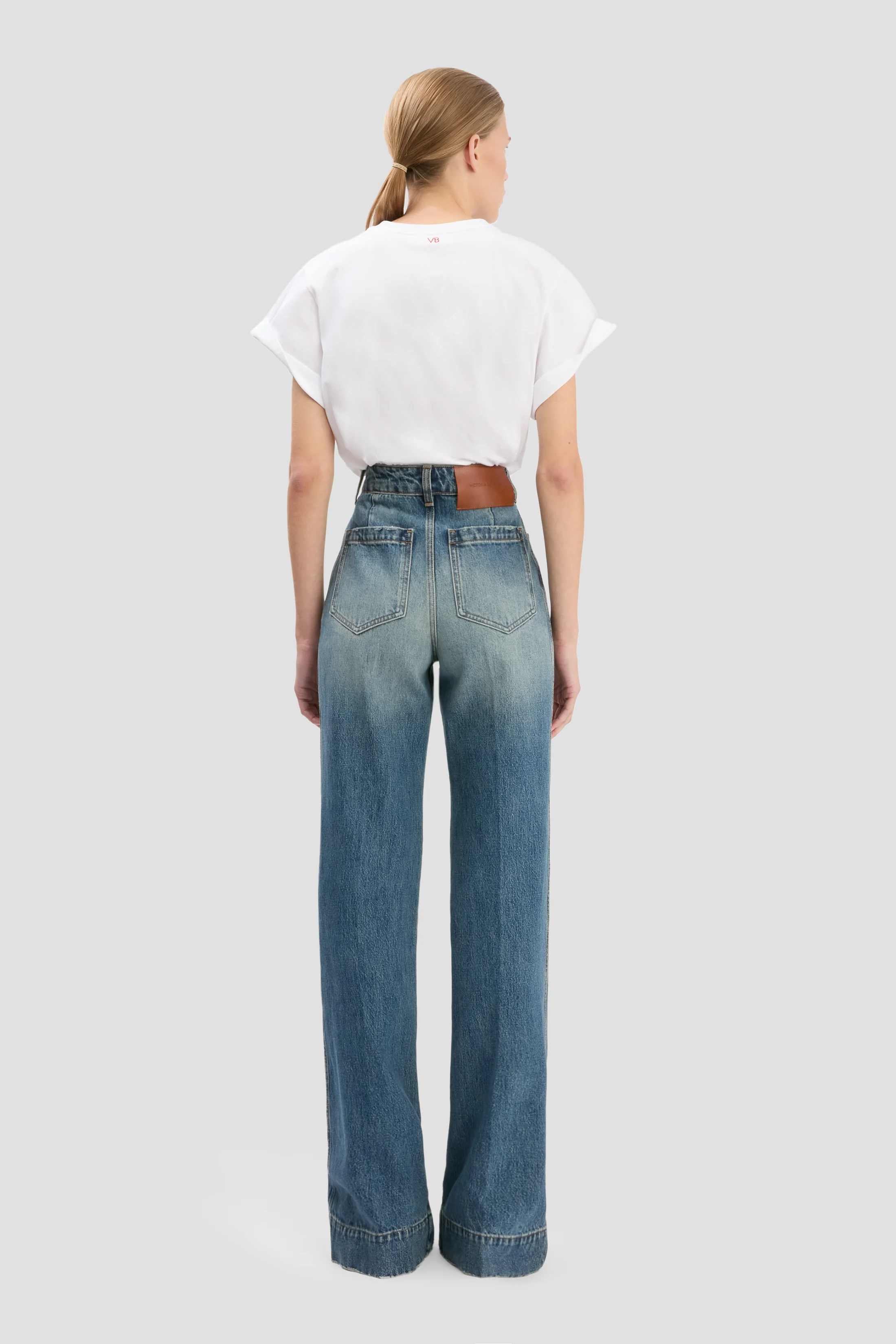 Alina Stretch Jean In Worn Blue Wash
