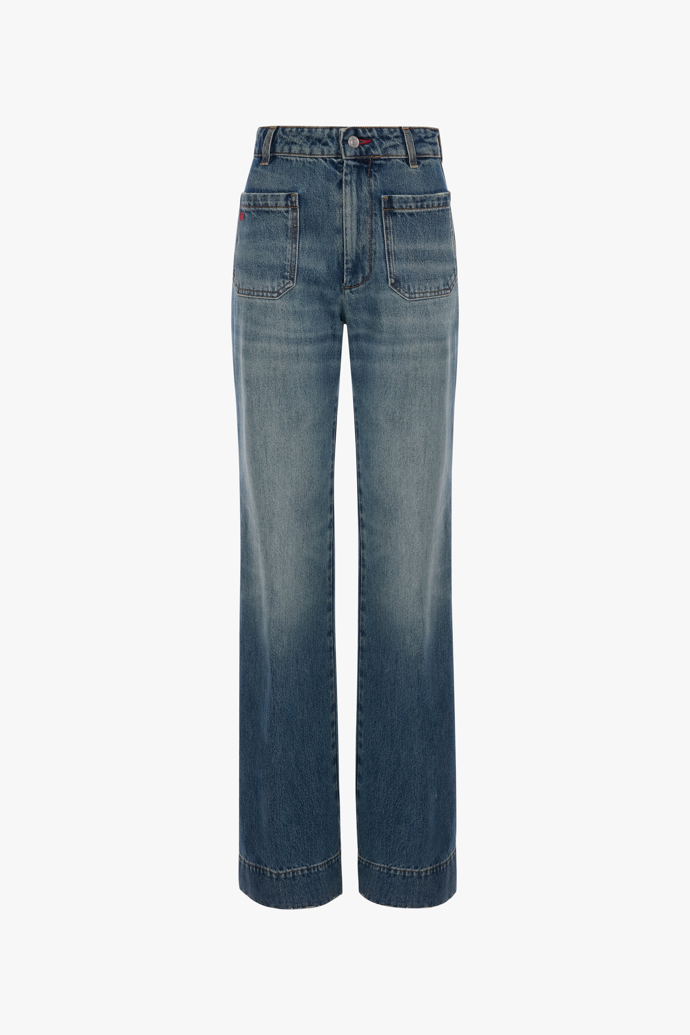 Alina Stretch Jean In Worn Blue Wash