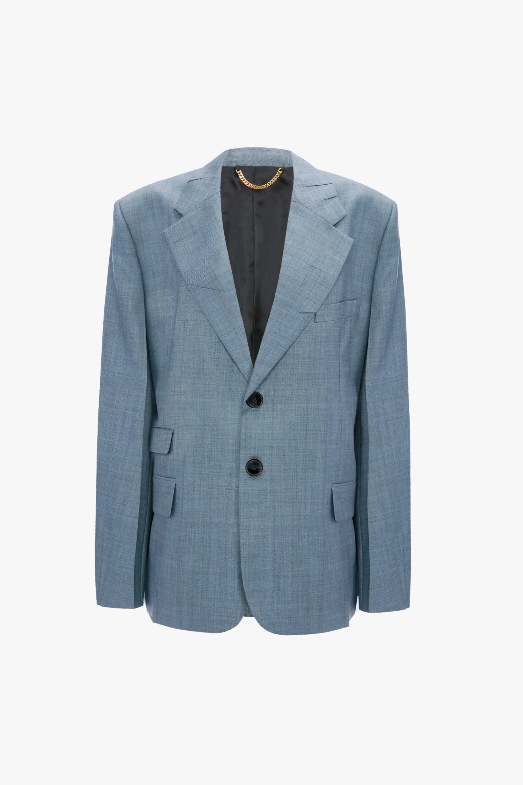 Notched Lapel Jacket In Cloud Blue