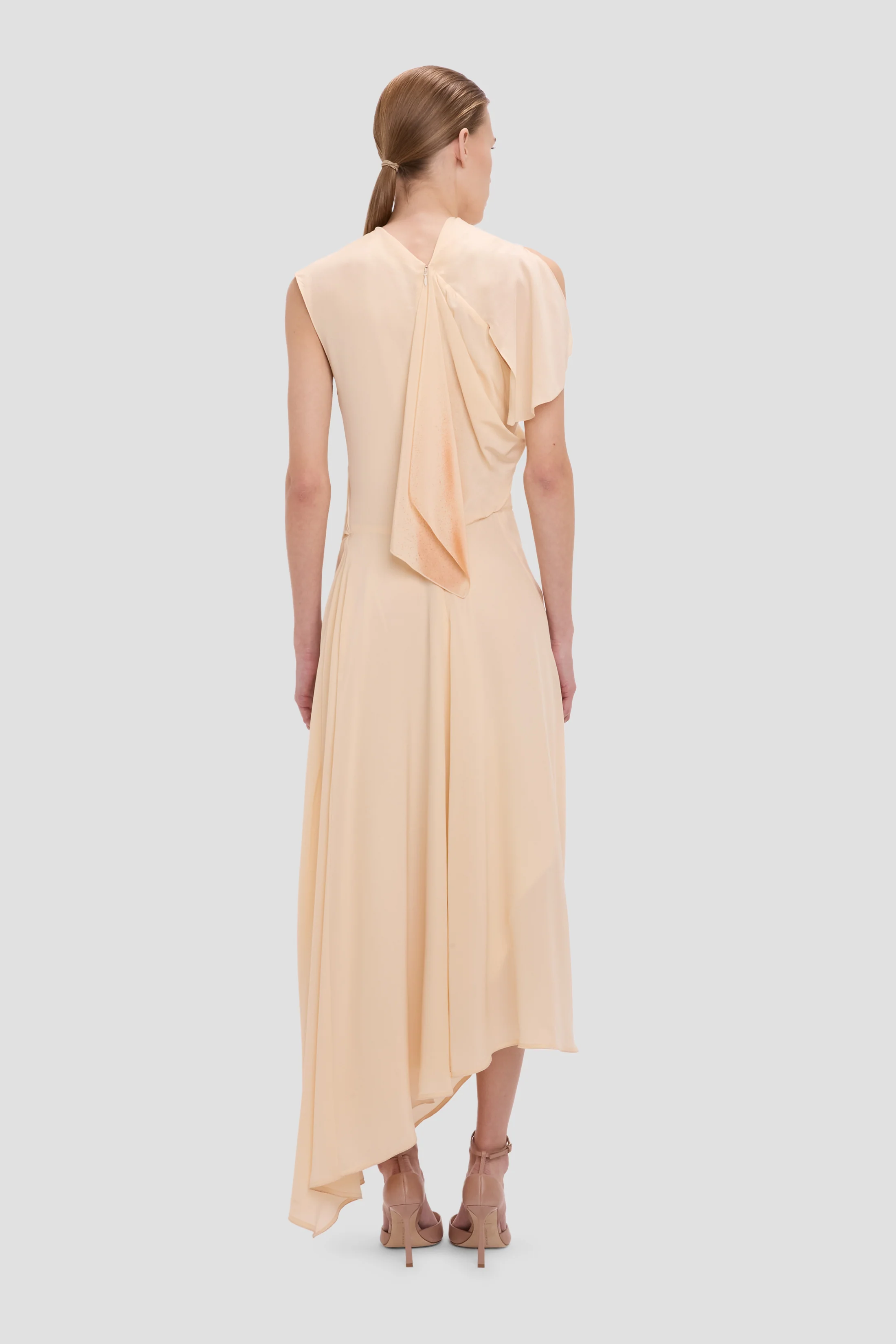 Smocked Dress In Sandstone