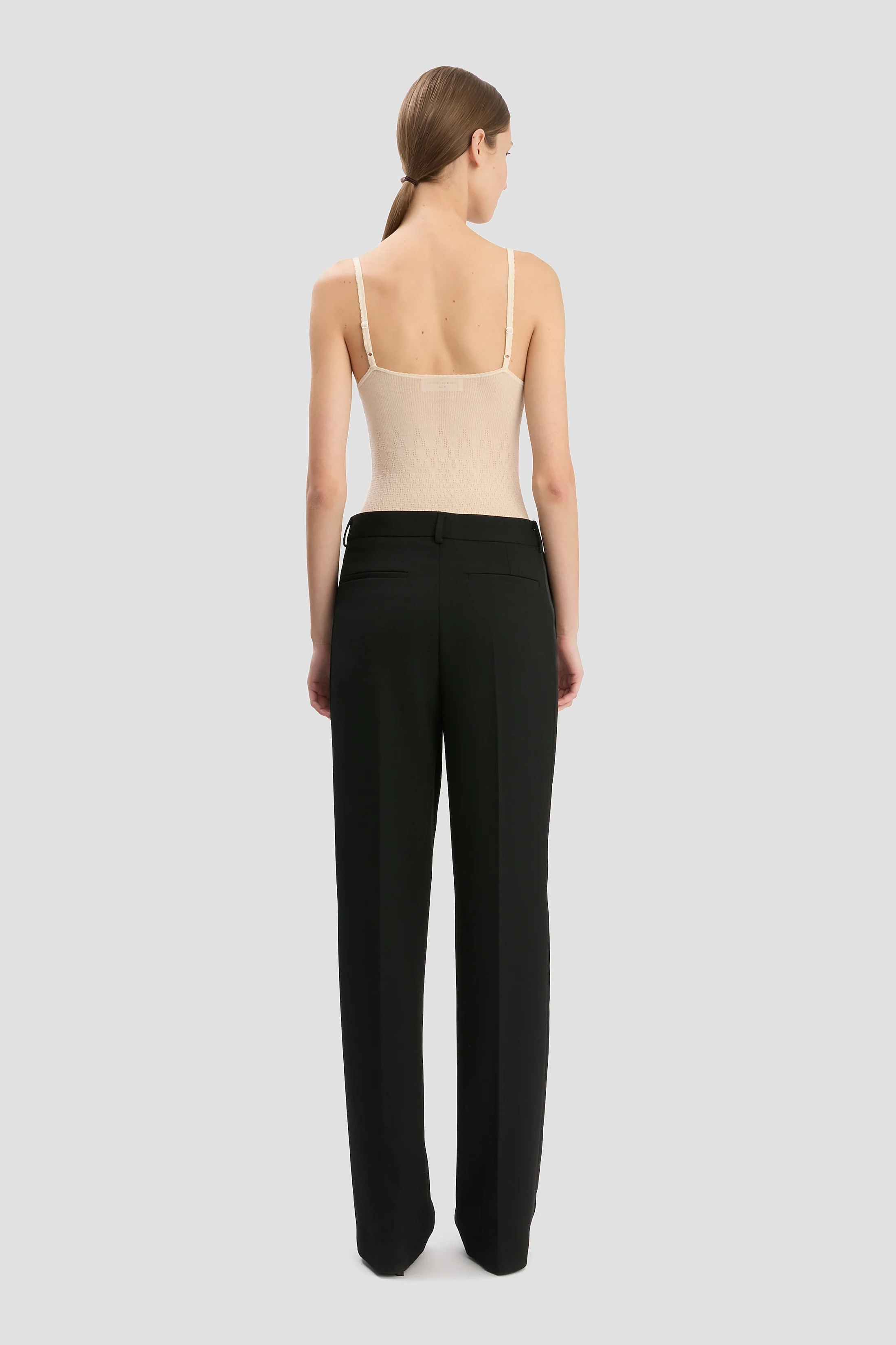 Tailored Straight Leg Trouser In Black