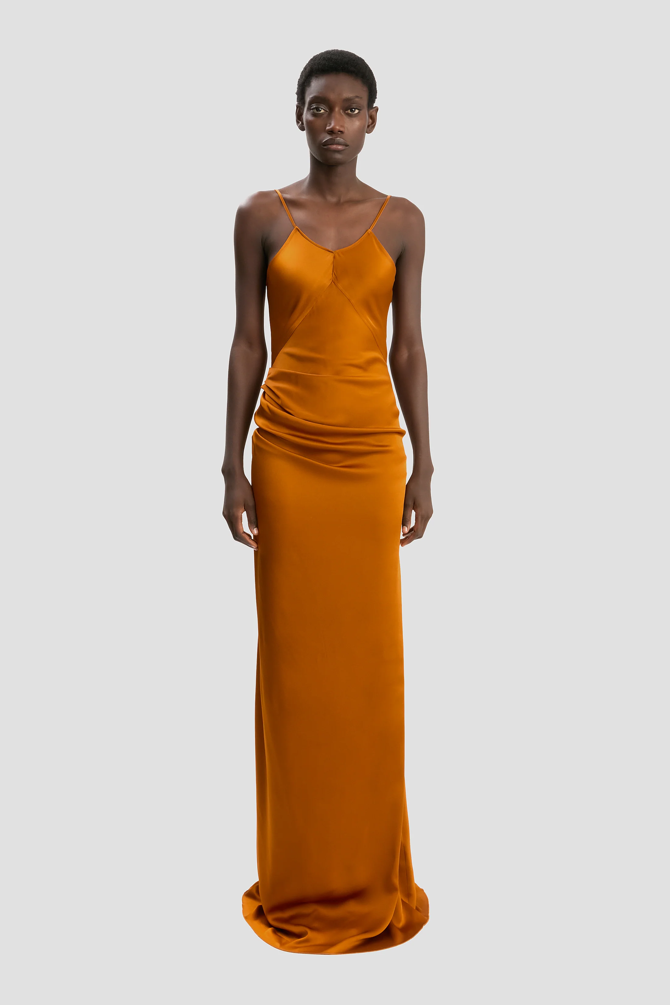2247-draped-cami-floor-length-dress-in-bronze-1.webp Draped Cami Floor-Length Dress In Bronze