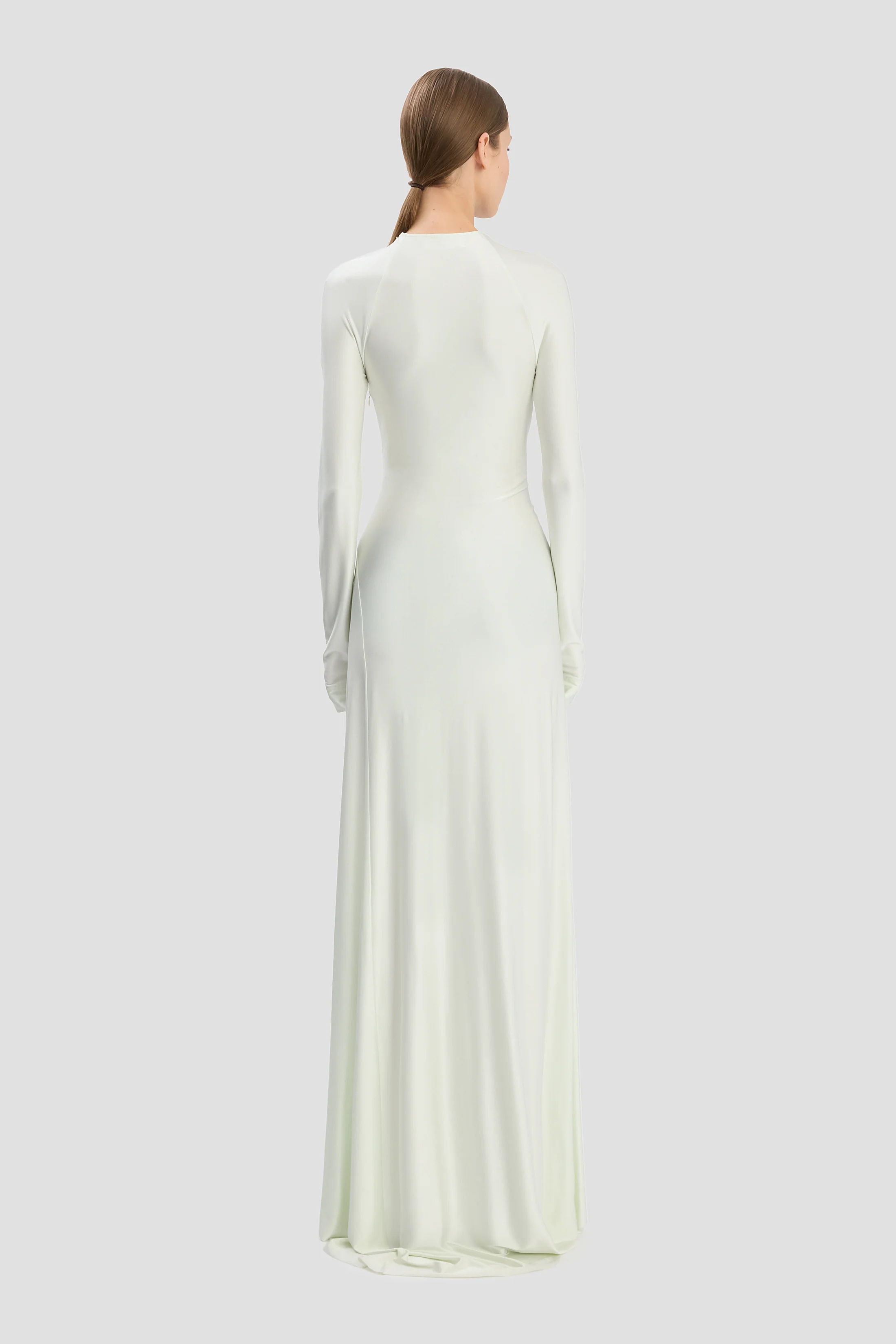 Twist Waist Gown In Aloe