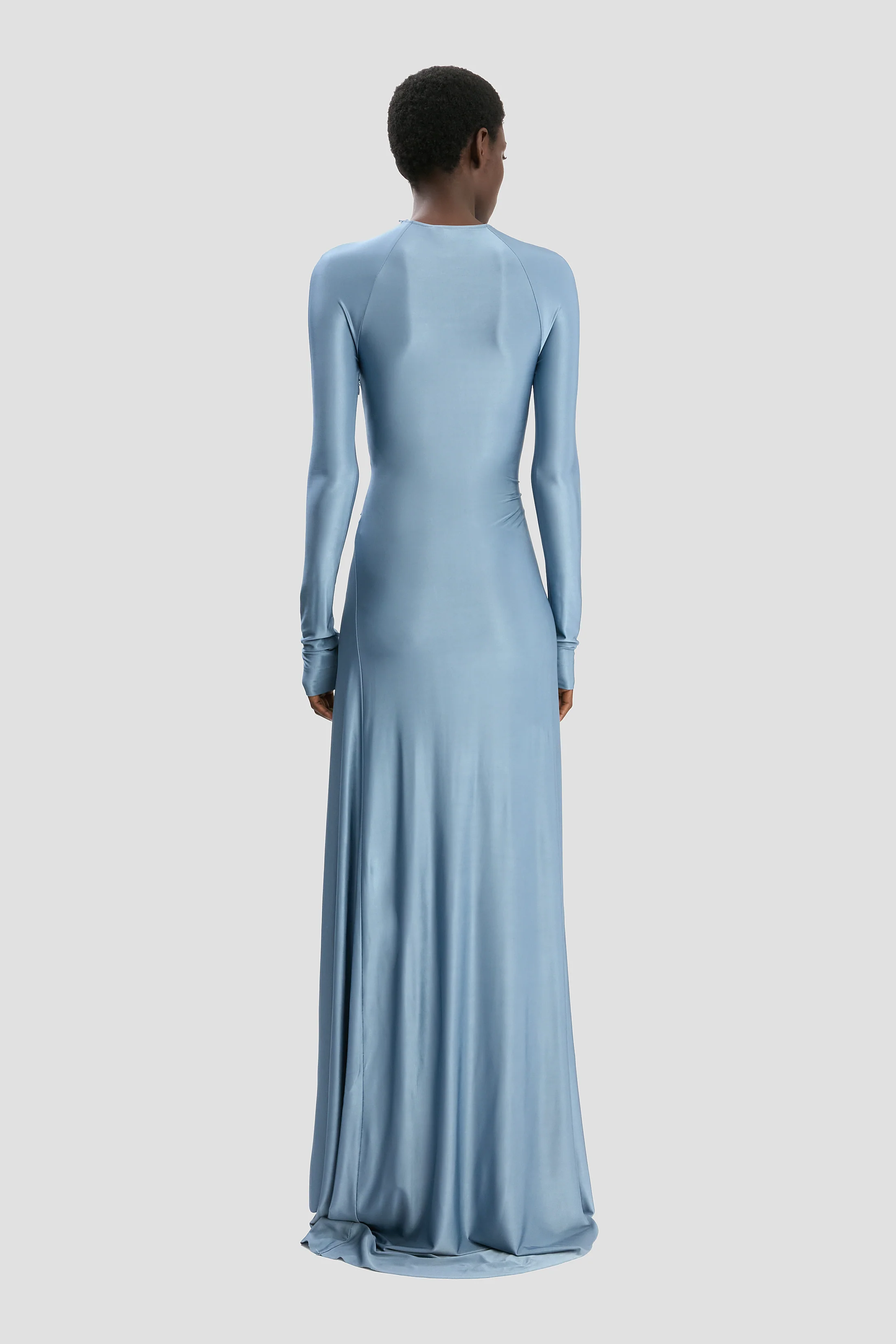 Twist Waist Gown In Stone
