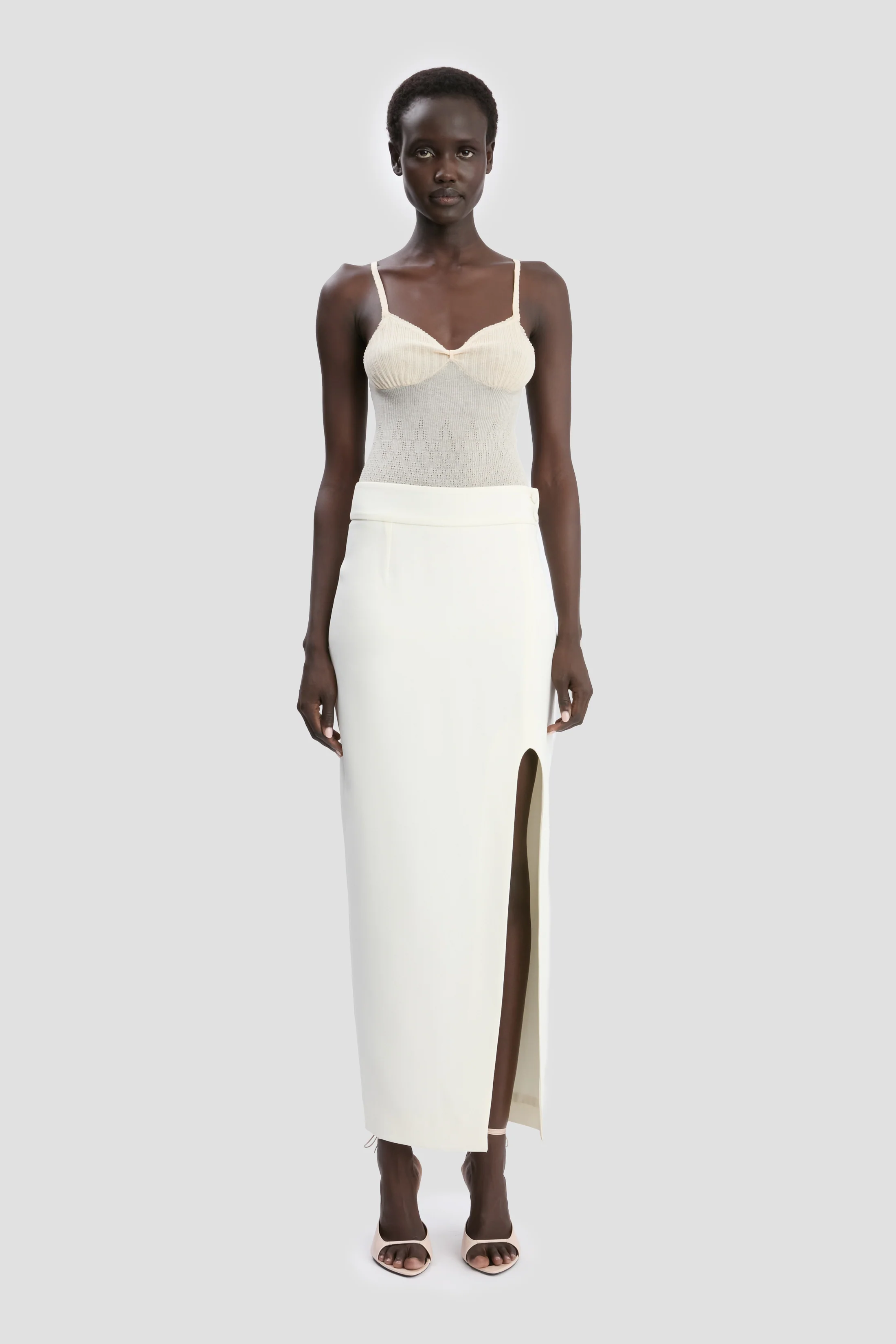 Split Skirt In Ivory