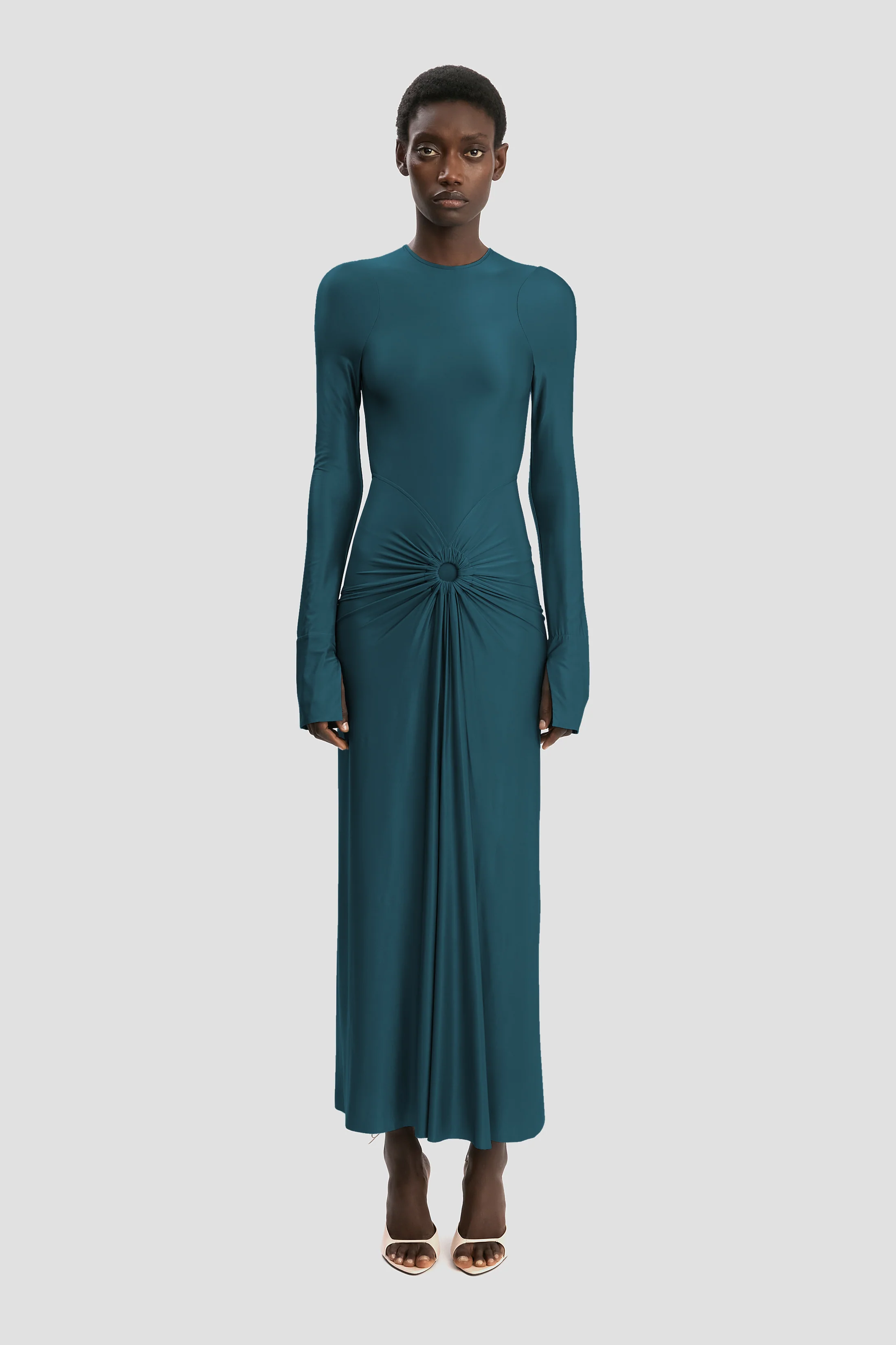 2329-frances-midi-dress-in-dark-teal-1.webp Frances Midi Dress In Dark Teal