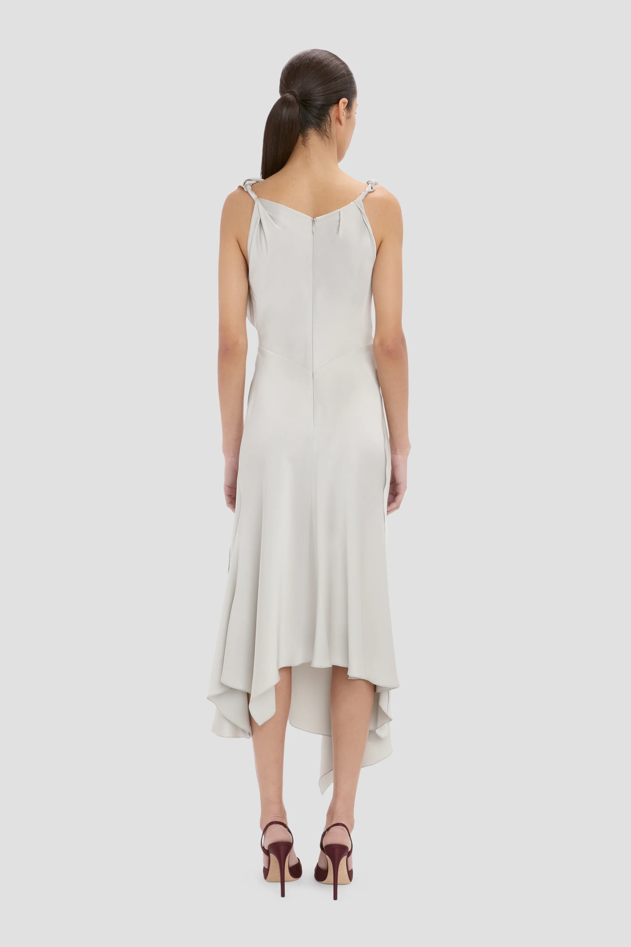 Posy Midi Dress In Magnesium