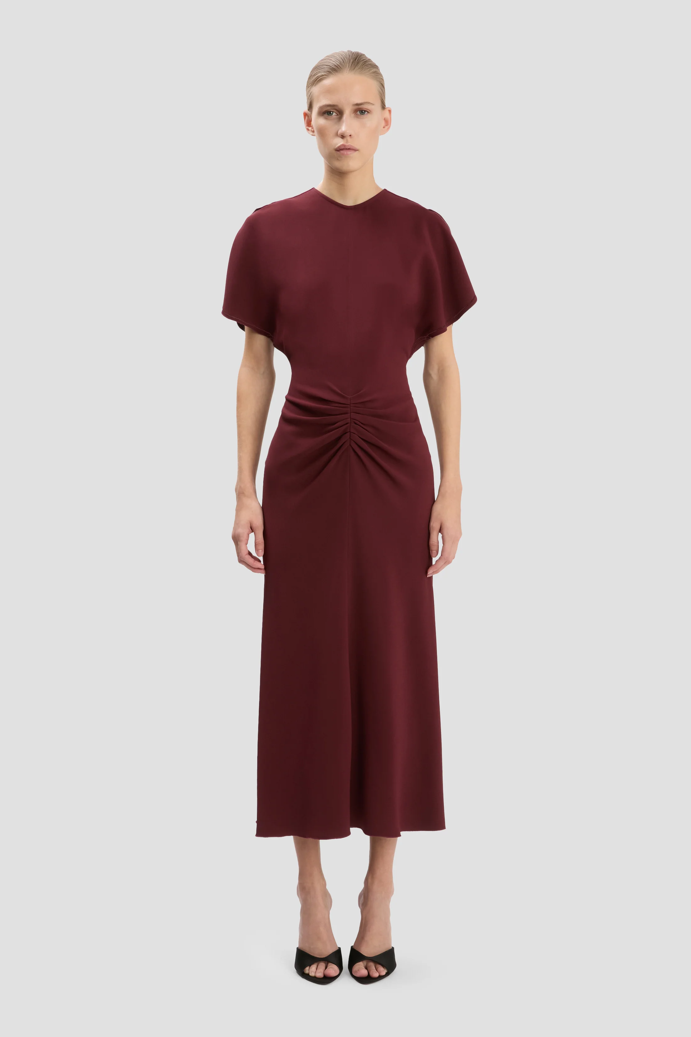 2528-bela-midi-dress-in-burgundy-1.webp Bela Midi Dress In Burgundy