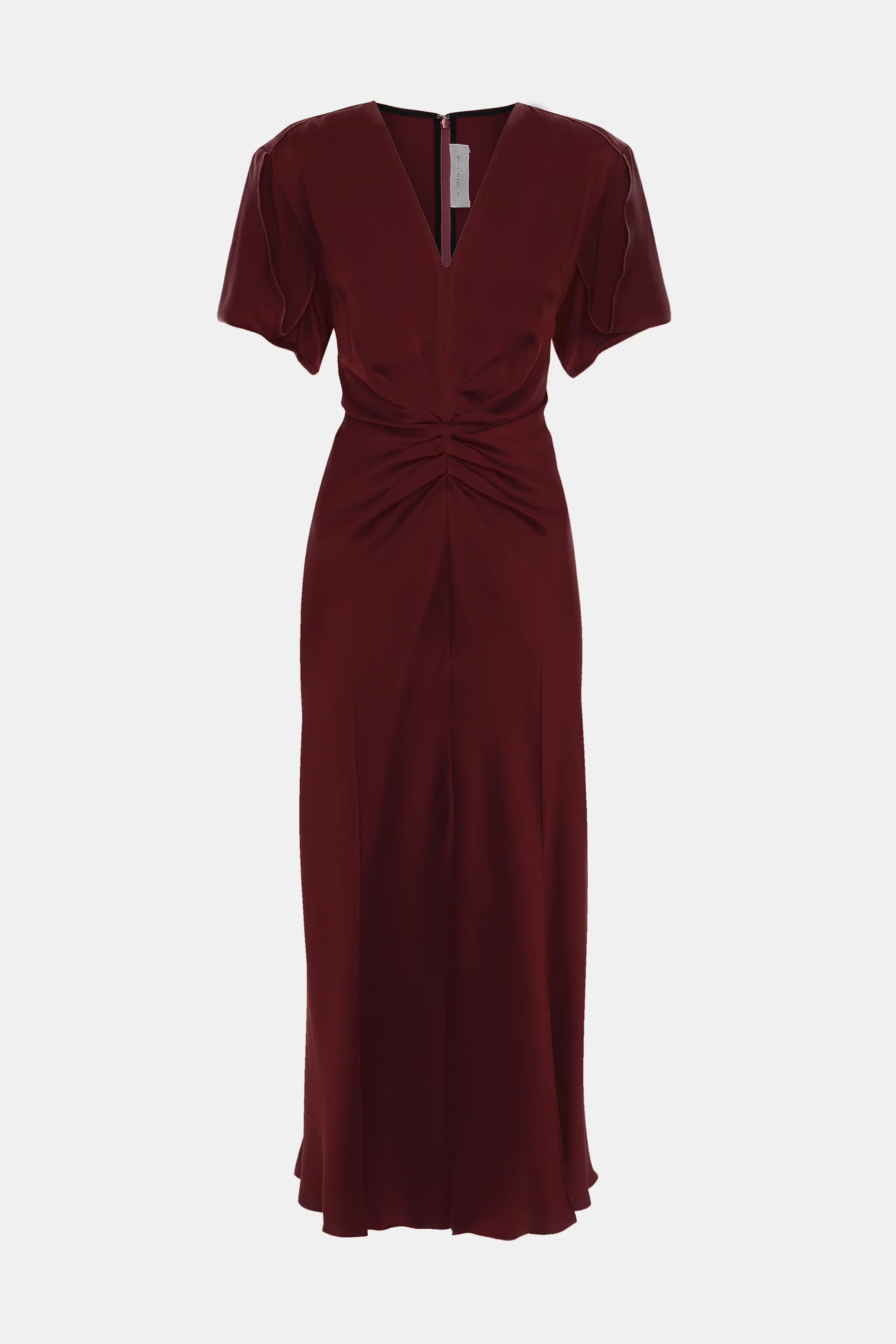 Eve Midi Dress In Burgundy