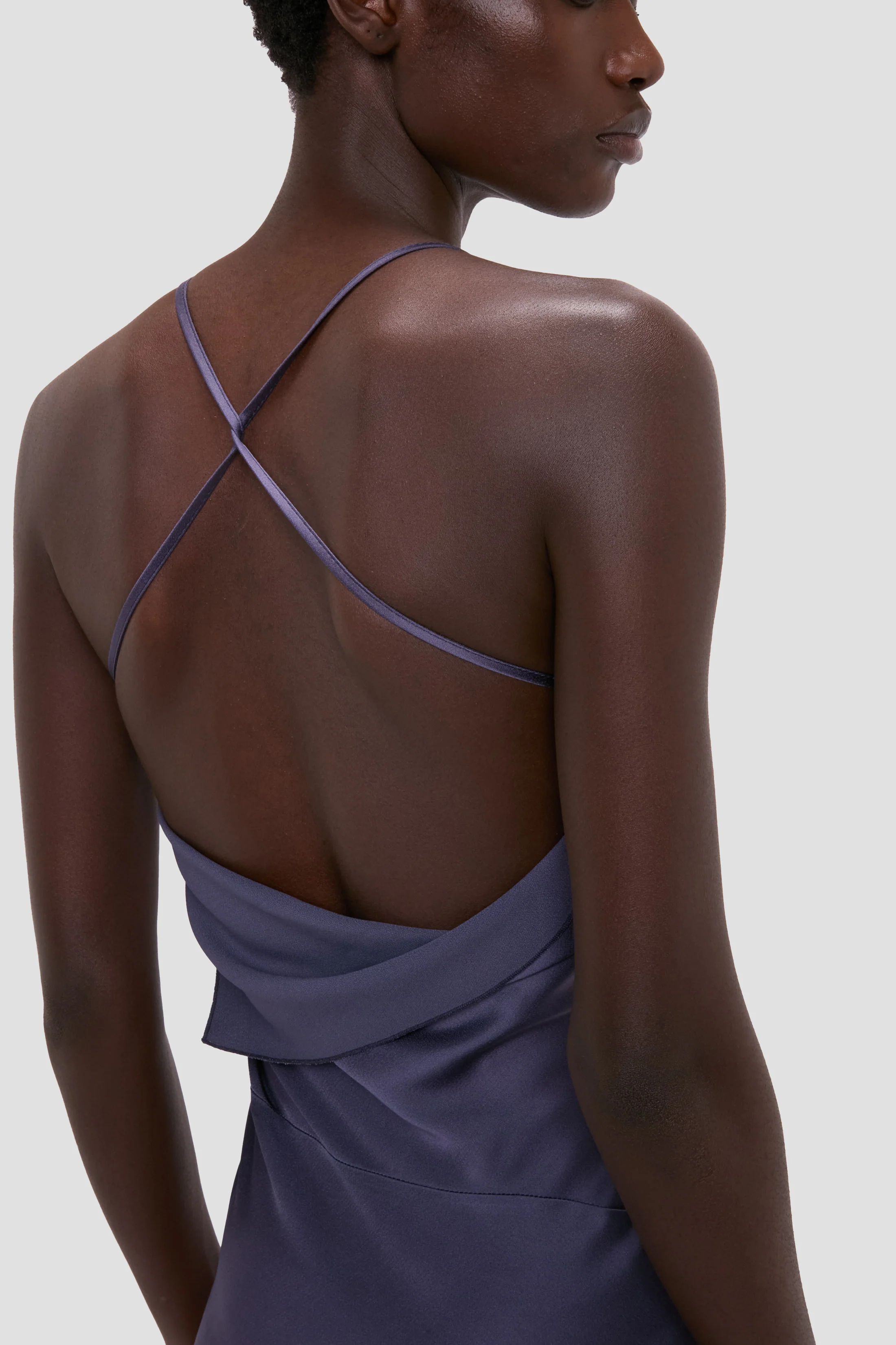 Draped Cami Gown In Eclipse