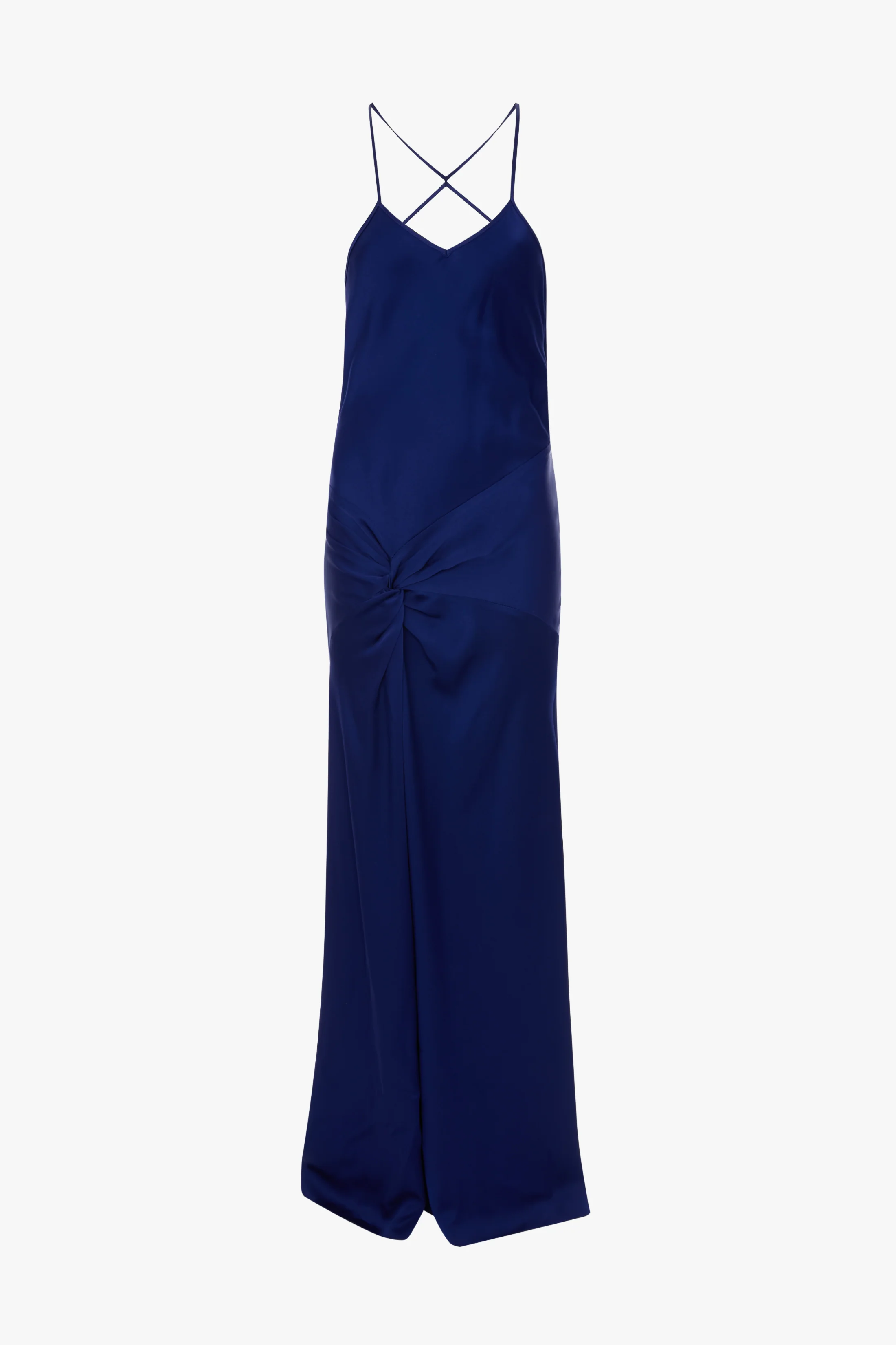 Draped Cami Gown In Bright Indigo