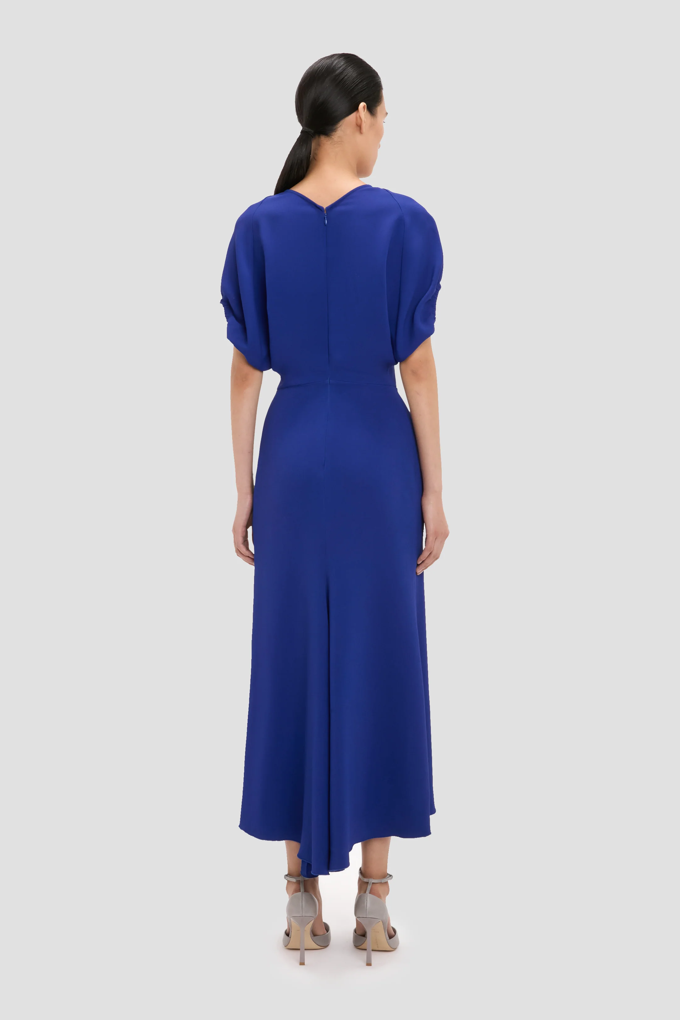 Edith Midi Dress In Bright Indigo