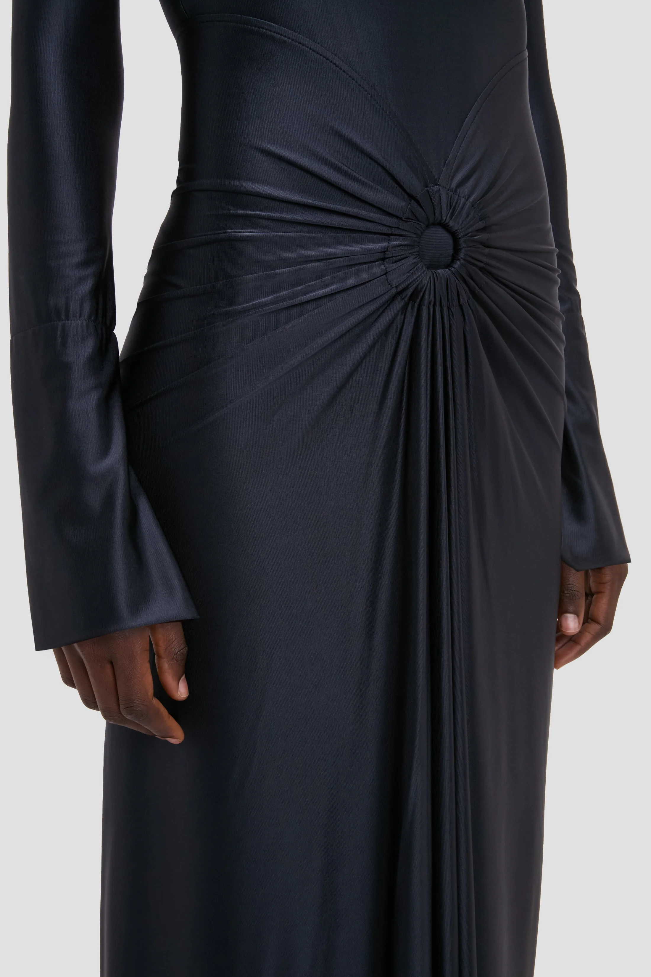 Frances Midi Dress In Navy