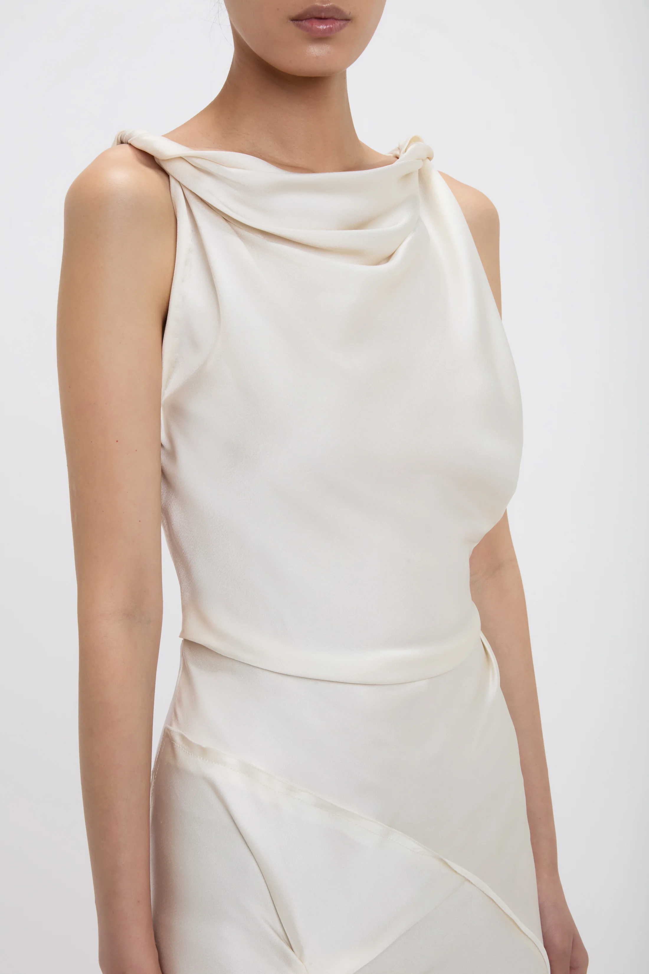 Posy Midi Dress In Ivory