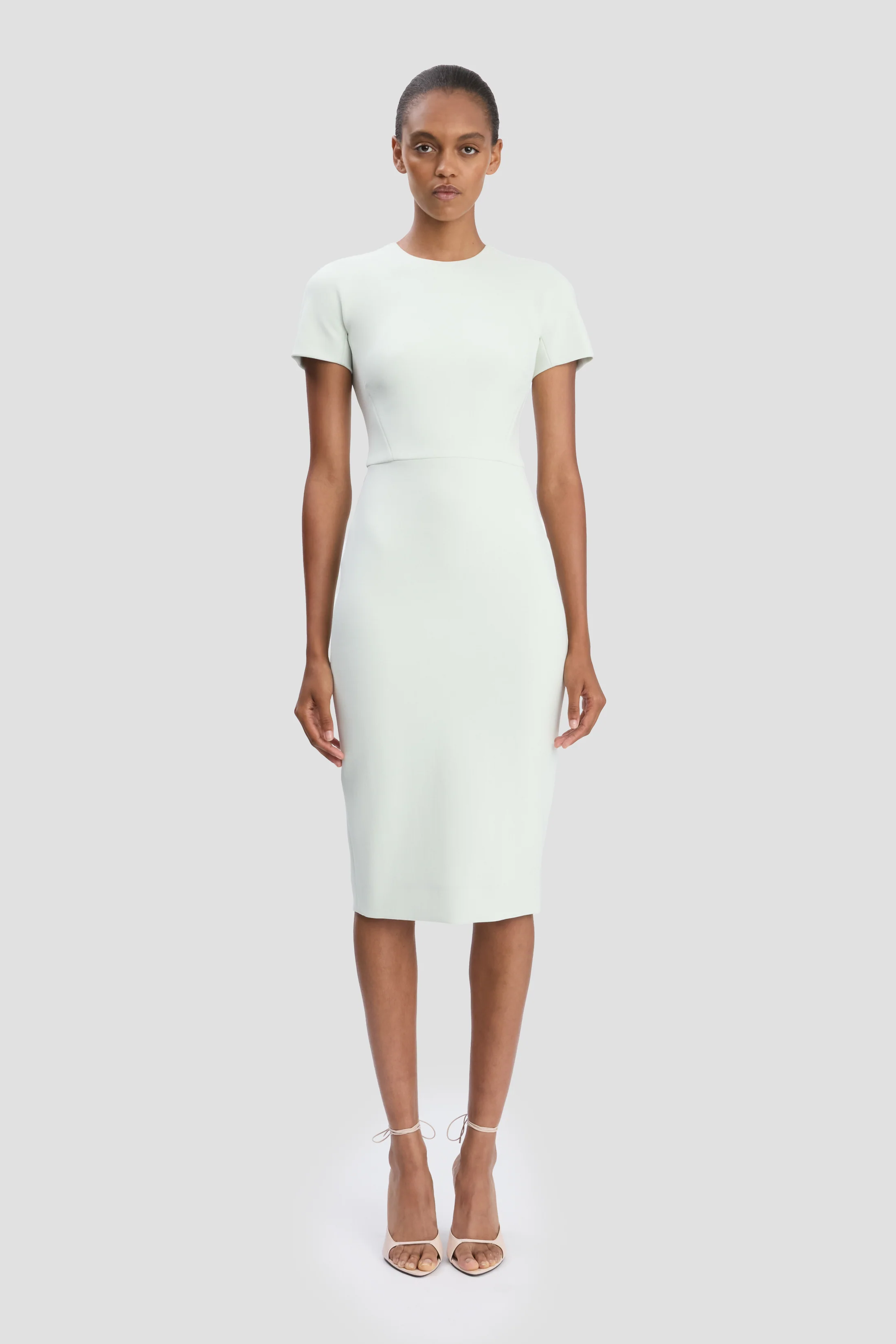 Fitted T-Shirt Dress In Aloe