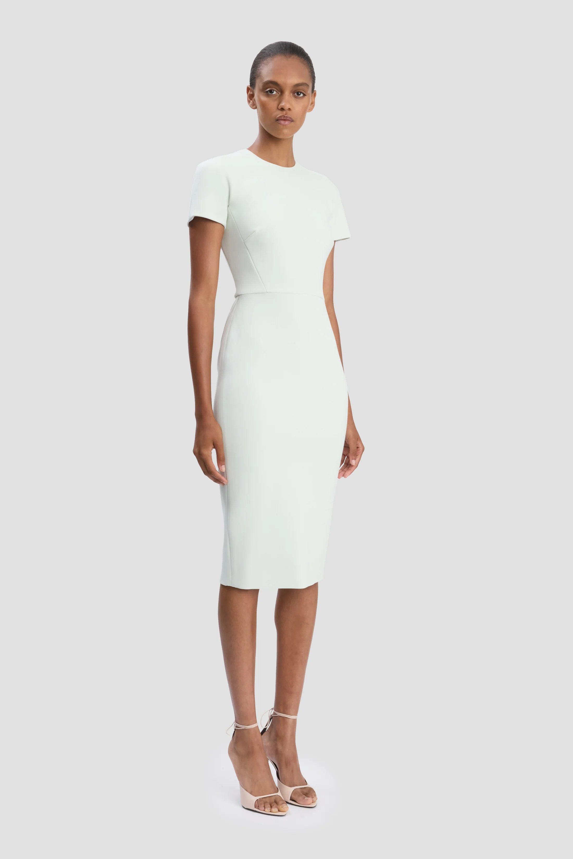 Fitted T-Shirt Dress In Aloe