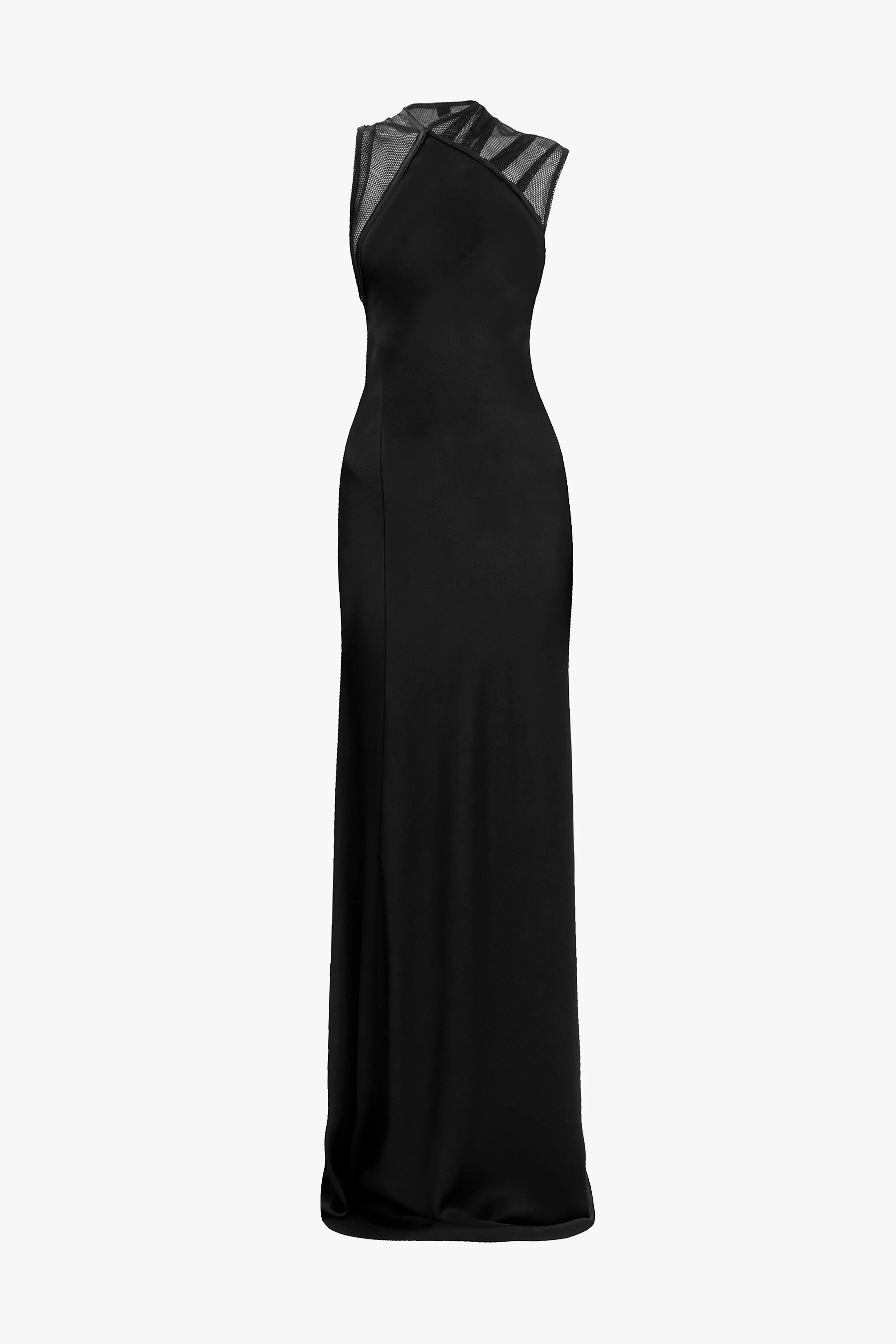 Mesh Gown In Black