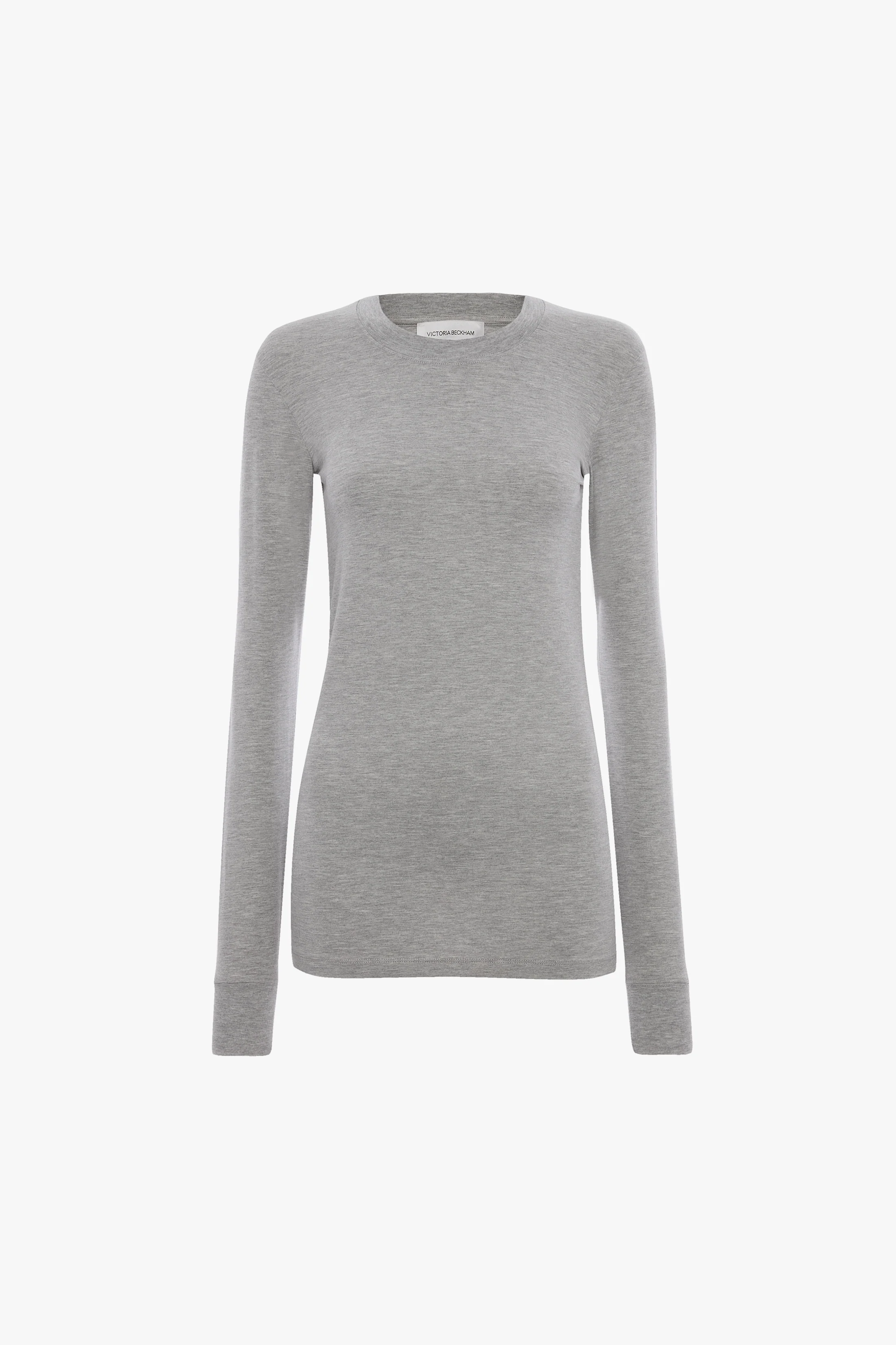 Long Sleeve T-Shirt In Grey Marl