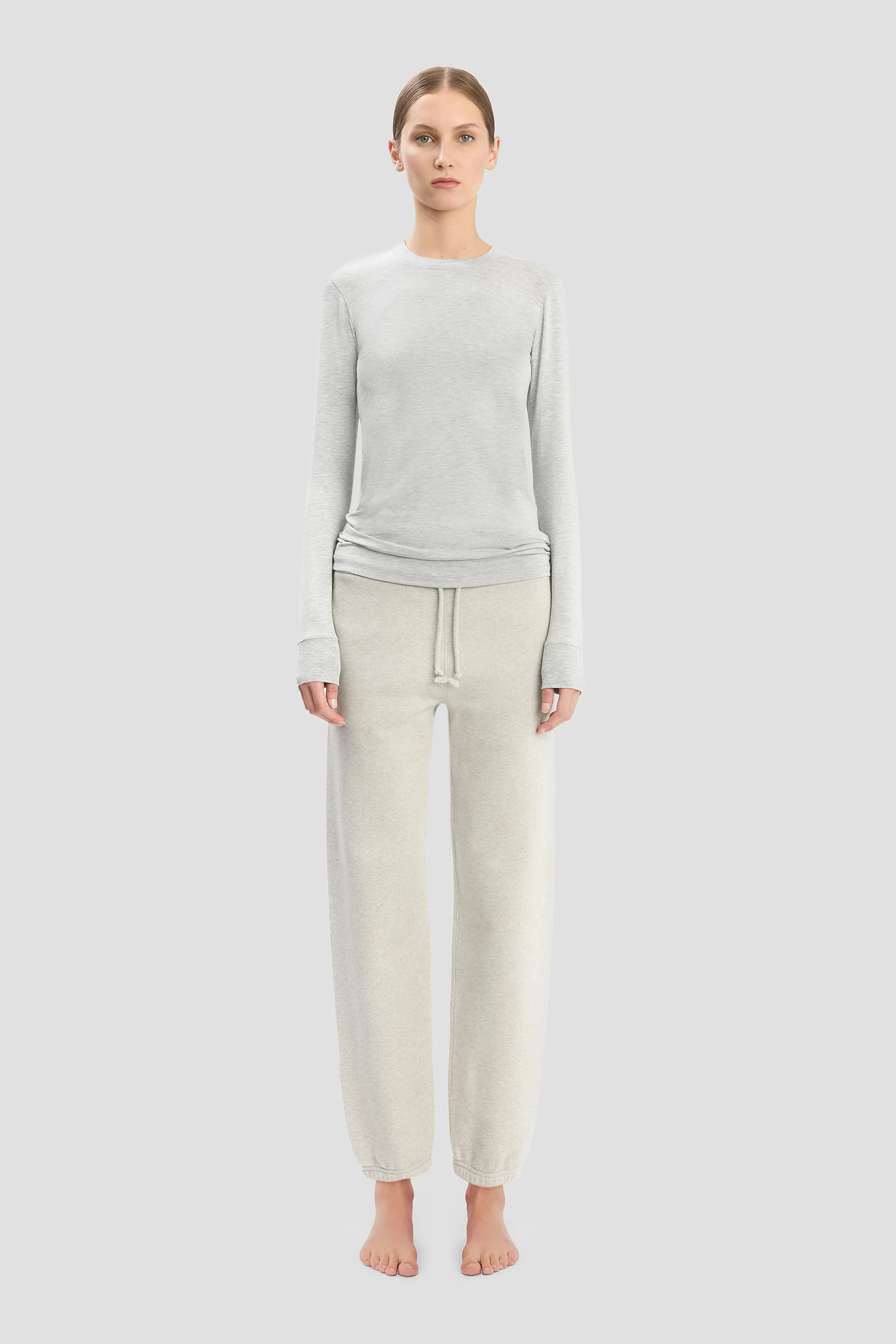 2943-logo-embroidered-jogger-in-grey-marl-1.webp Logo Embroidered Jogger In Grey Marl