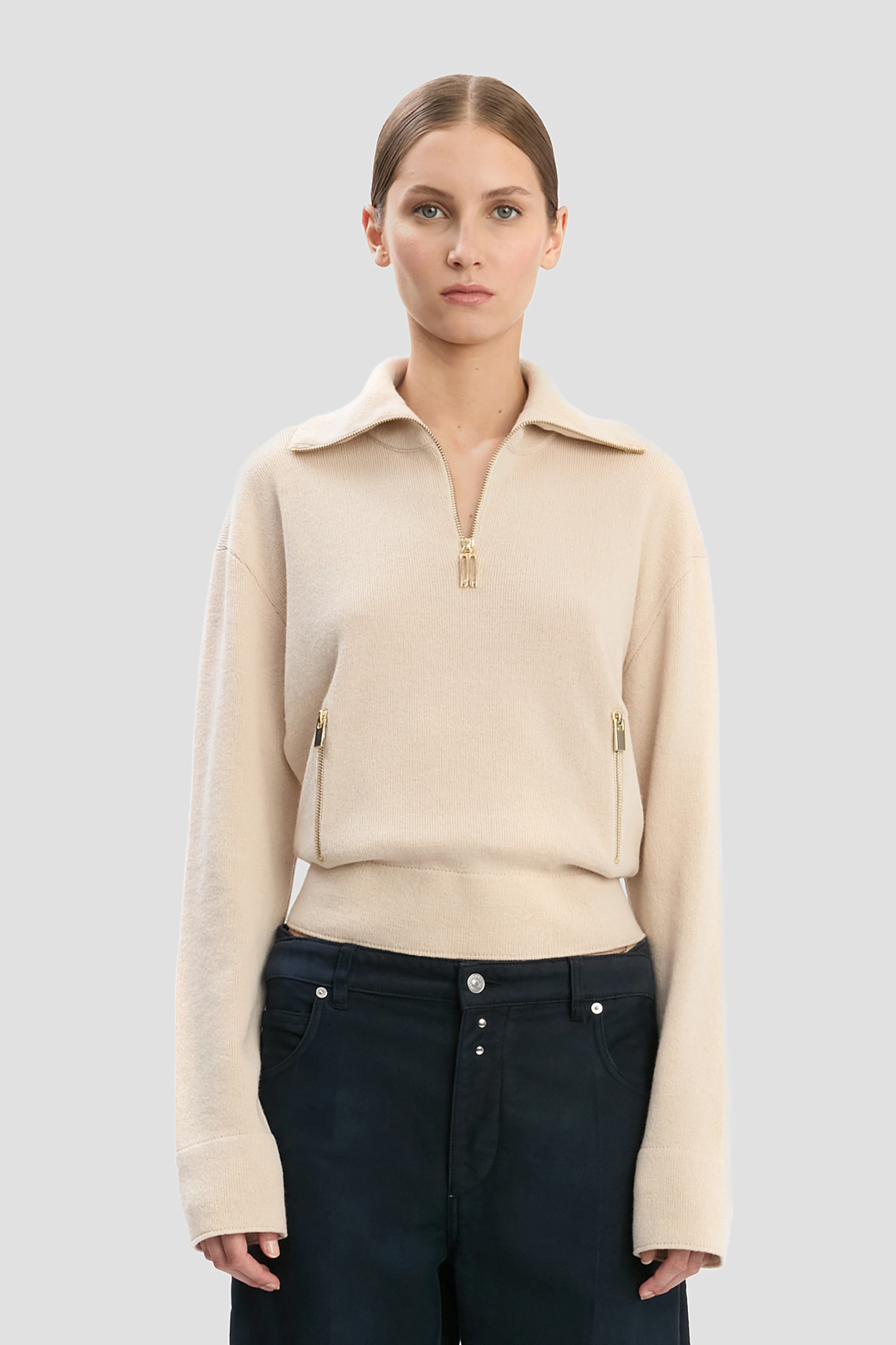 2967-half-zip-milano-jumper-in-pale-rose-1.webp Half-Zip Milano Jumper In Pale Rose