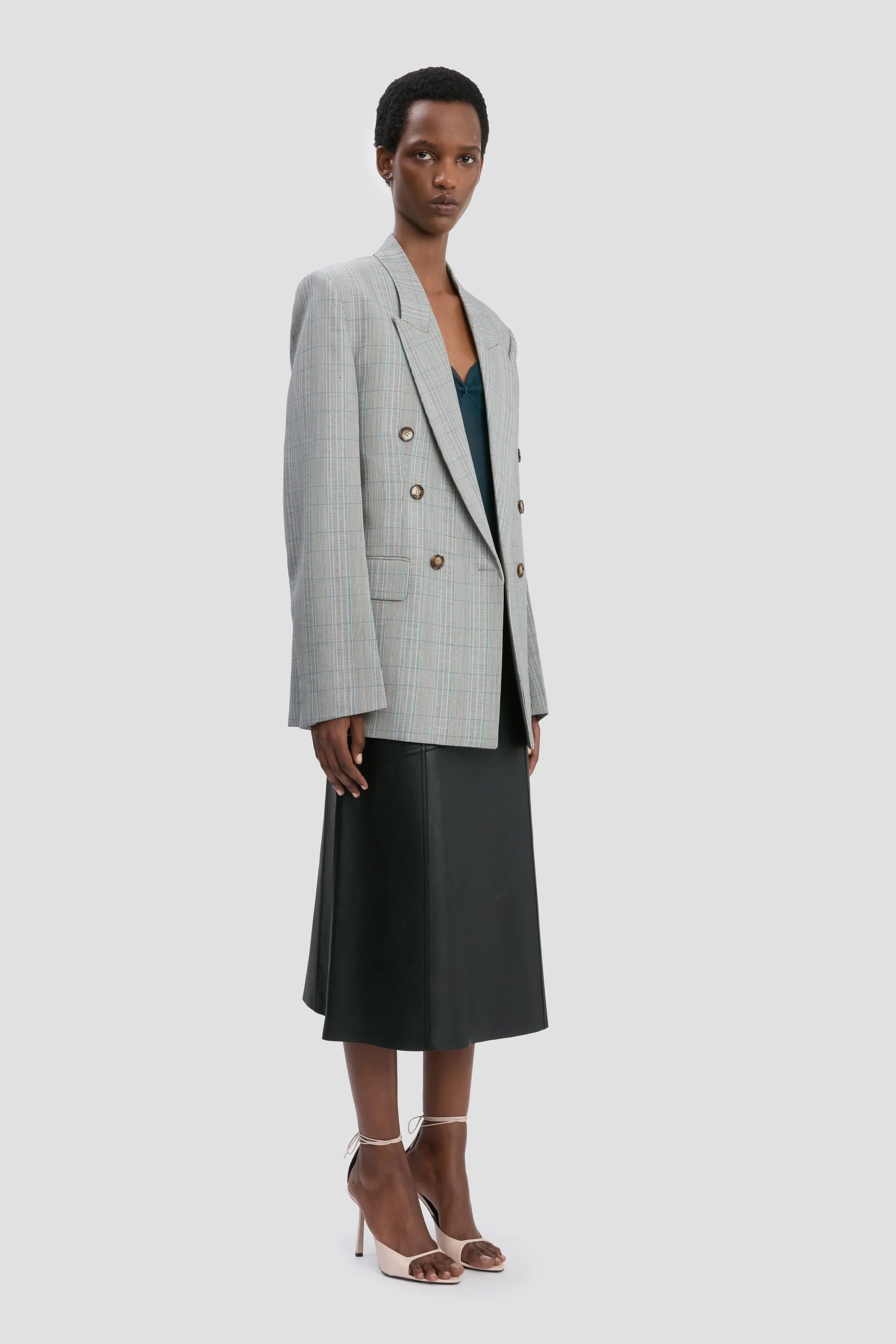 Tailored Jacket In Blue-Grey Check