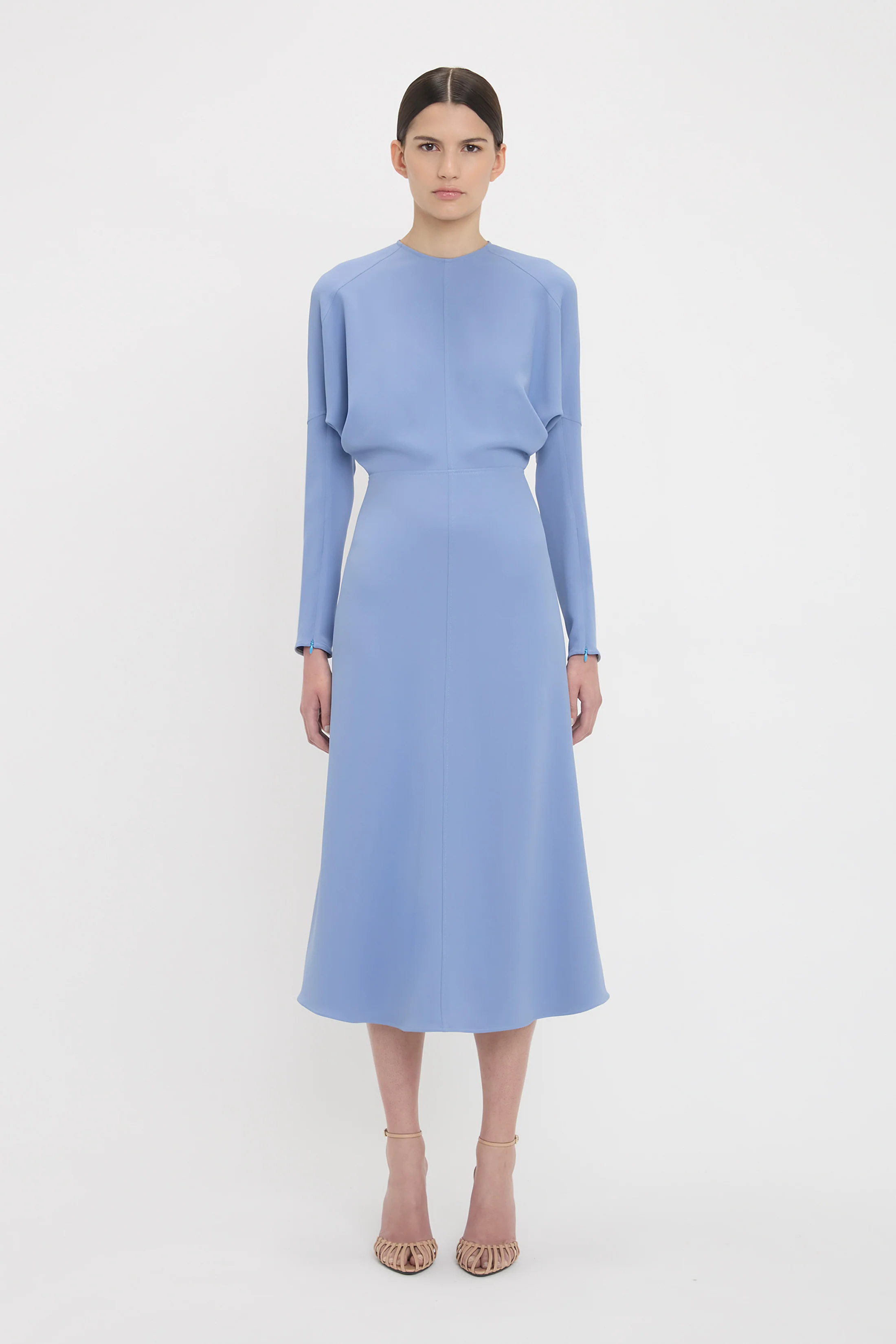 Dolman Midi Dress In Bluebell