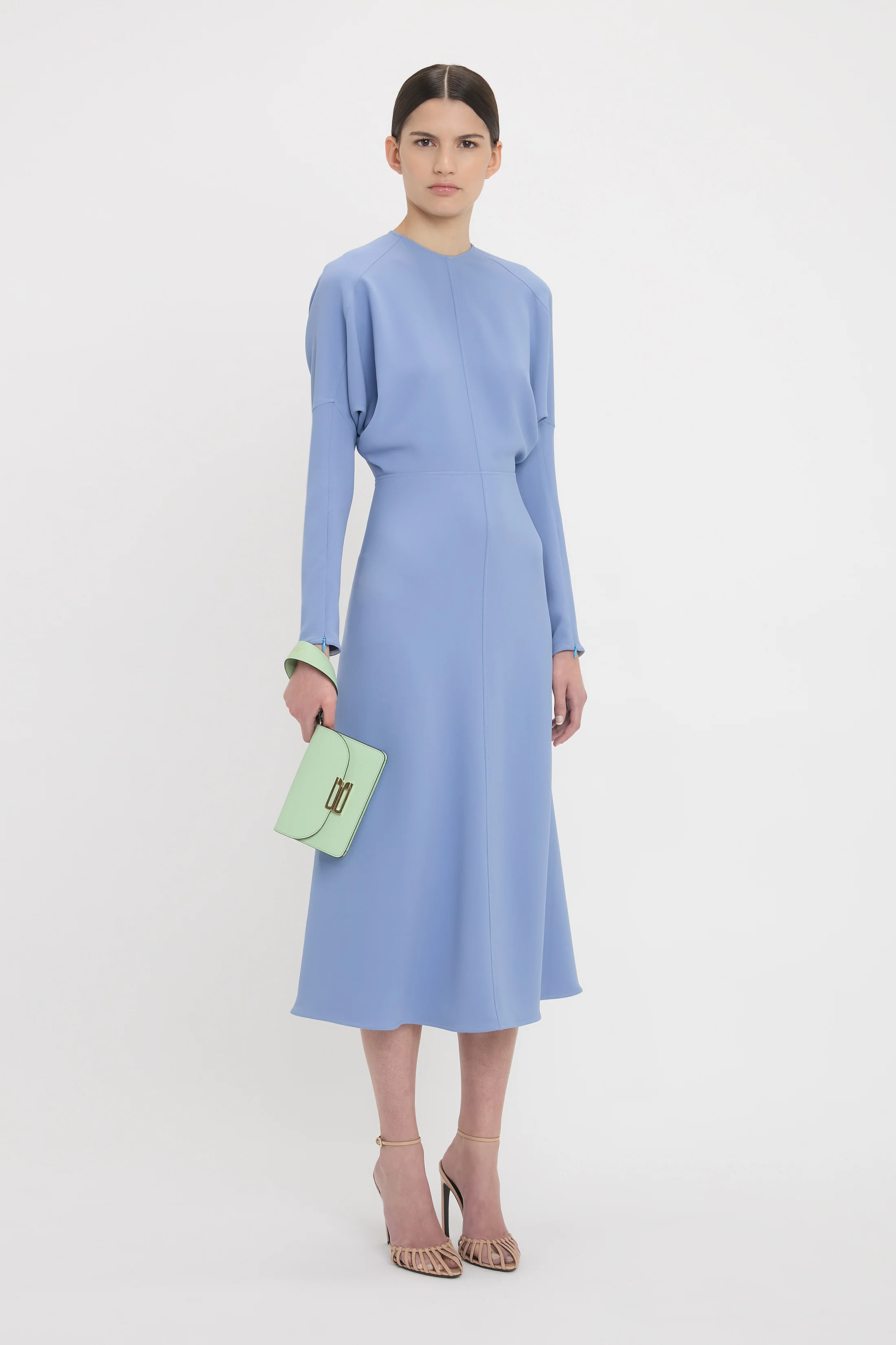Dolman Midi Dress In Bluebell