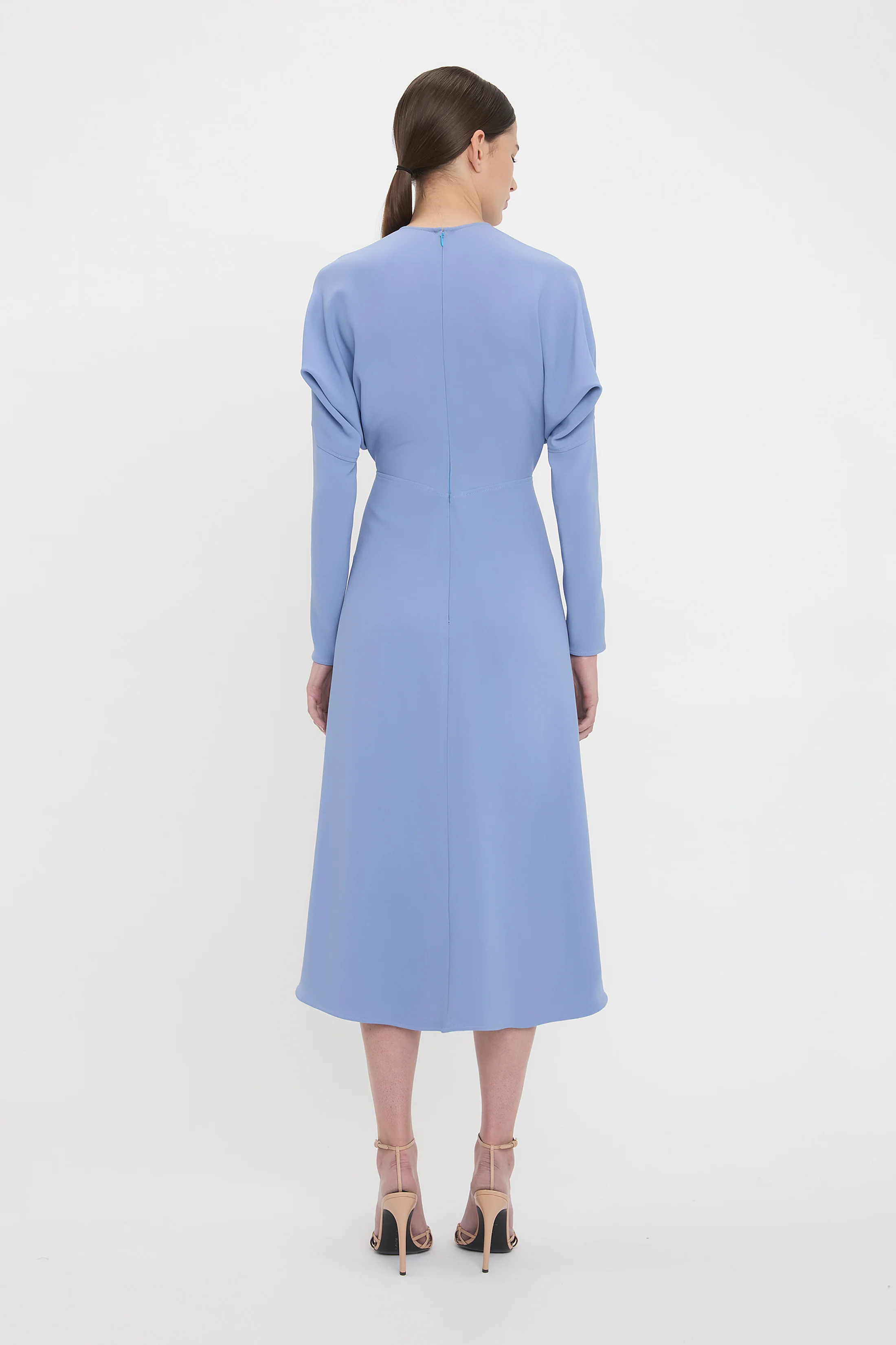 Dolman Midi Dress In Bluebell