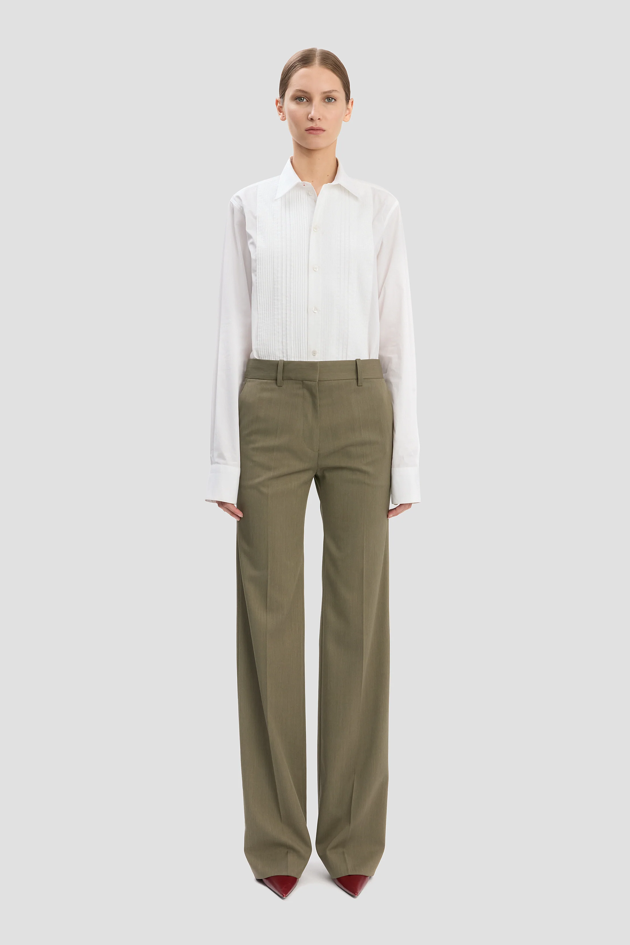 3301-tailored-straight-leg-trouser-in-sage-melange-1.webp Tailored Straight Leg Trouser In Sage Melange