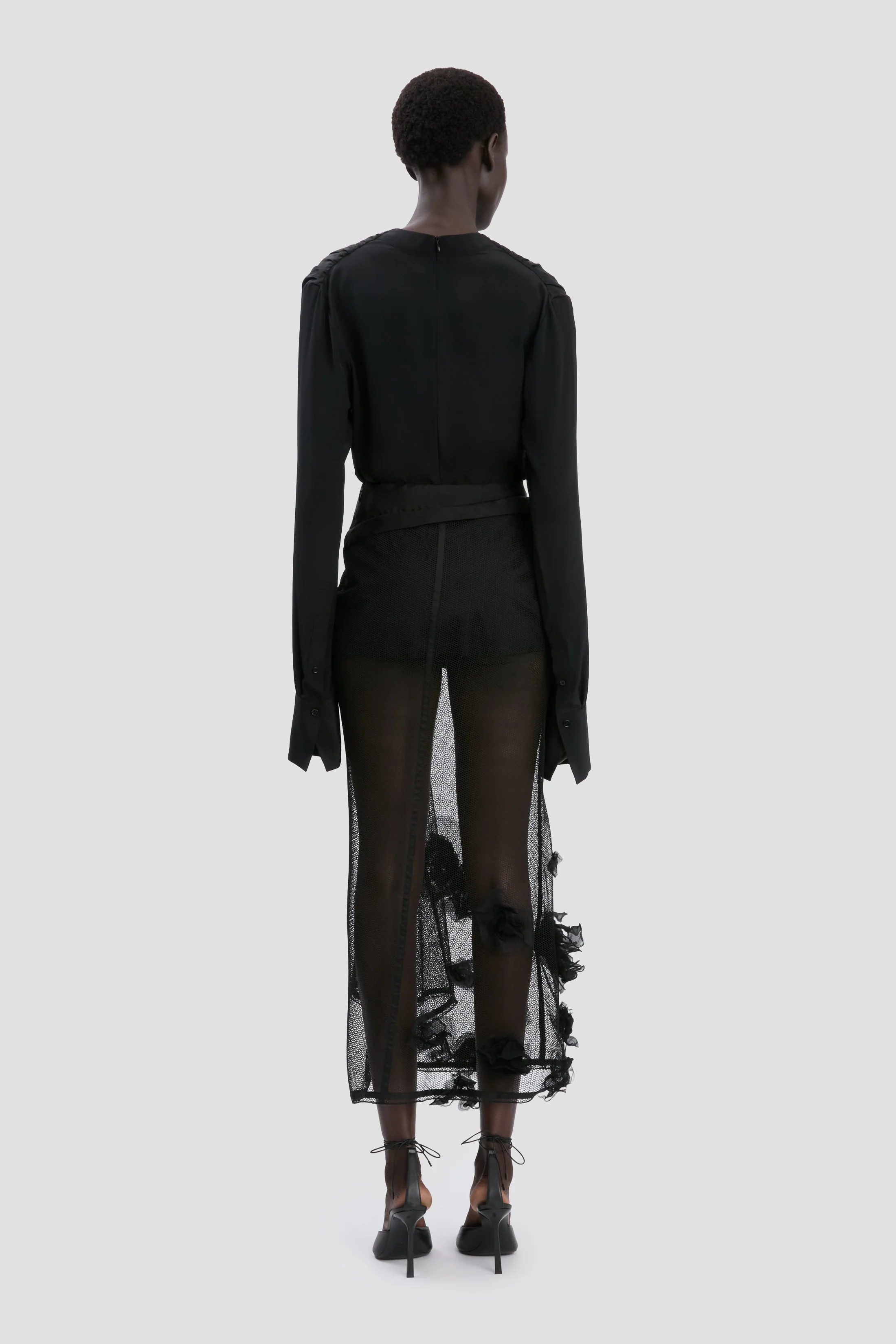 Basque Midi Skirt In Black