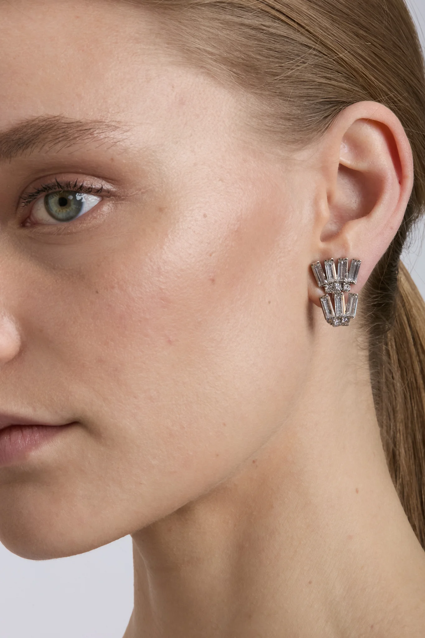 Crystal Clip Earrings