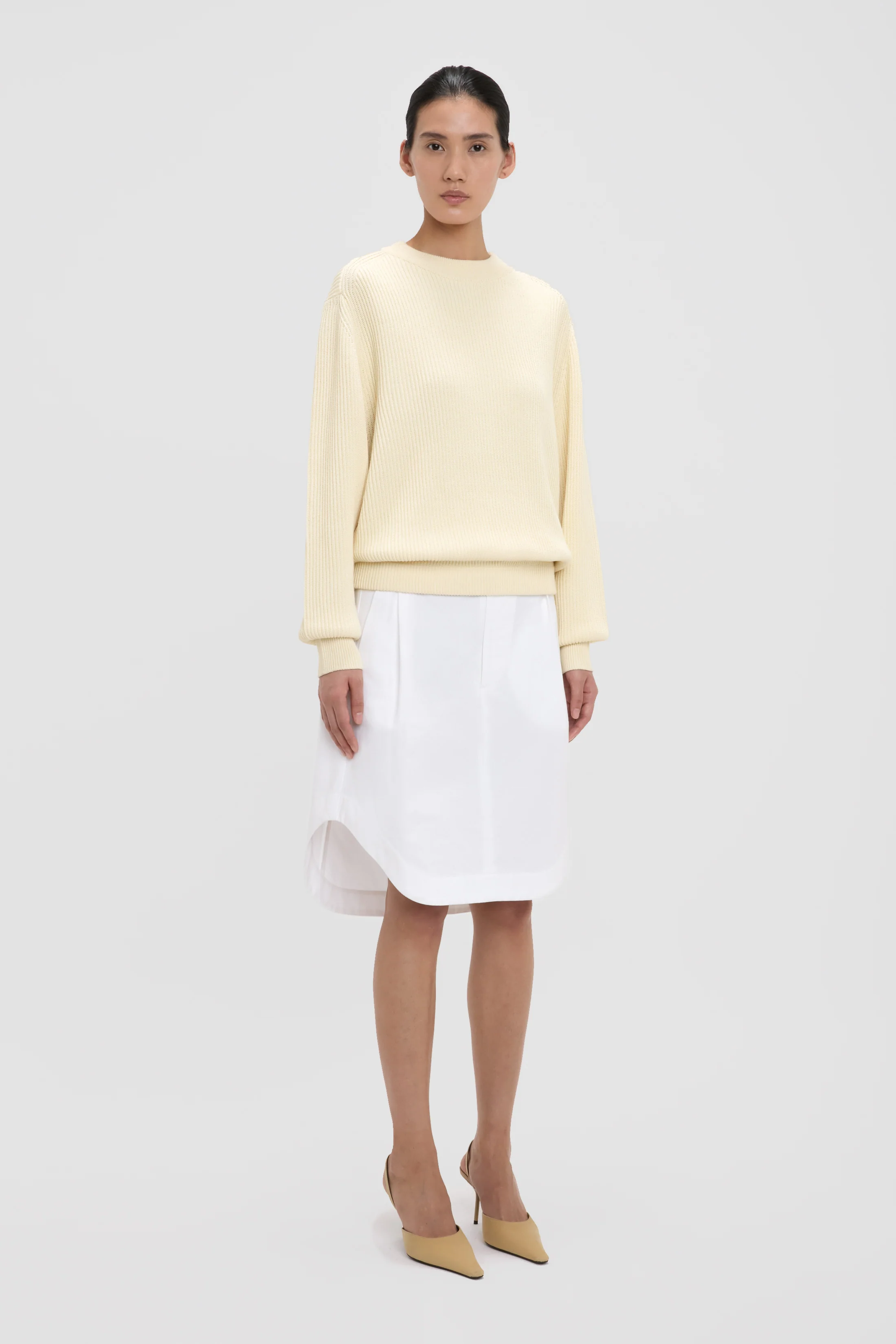 Relaxed Fit Jumper In Ivory