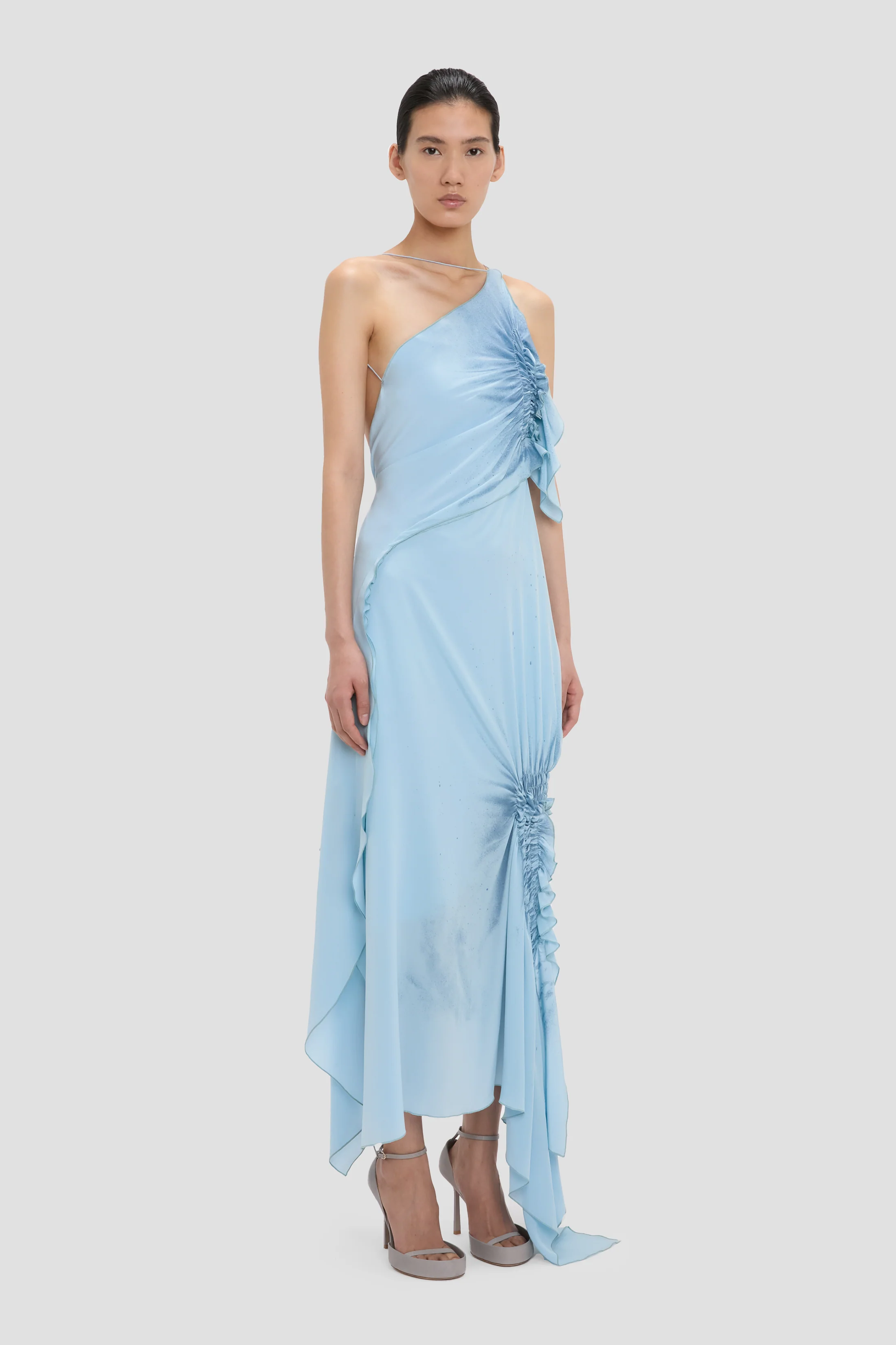 Smocked Halter Dress In Ionian Blue